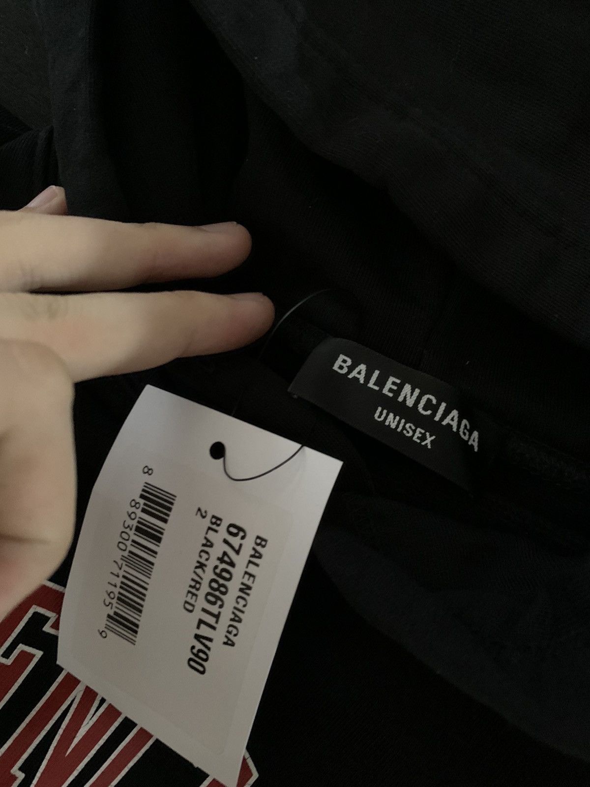 Balenciaga Balenciaga Wide-Fit College Logo Hoodie Size US L / EU 52-54 / 3 - 3 Thumbnail