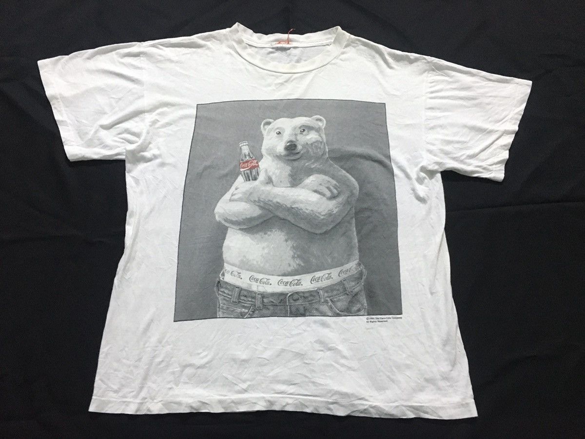 Coca Cola × Vintage Vintage 90's COCA COLA Bear Full Print Size US XL / EU 56 / 4 - 1 Thumbnail