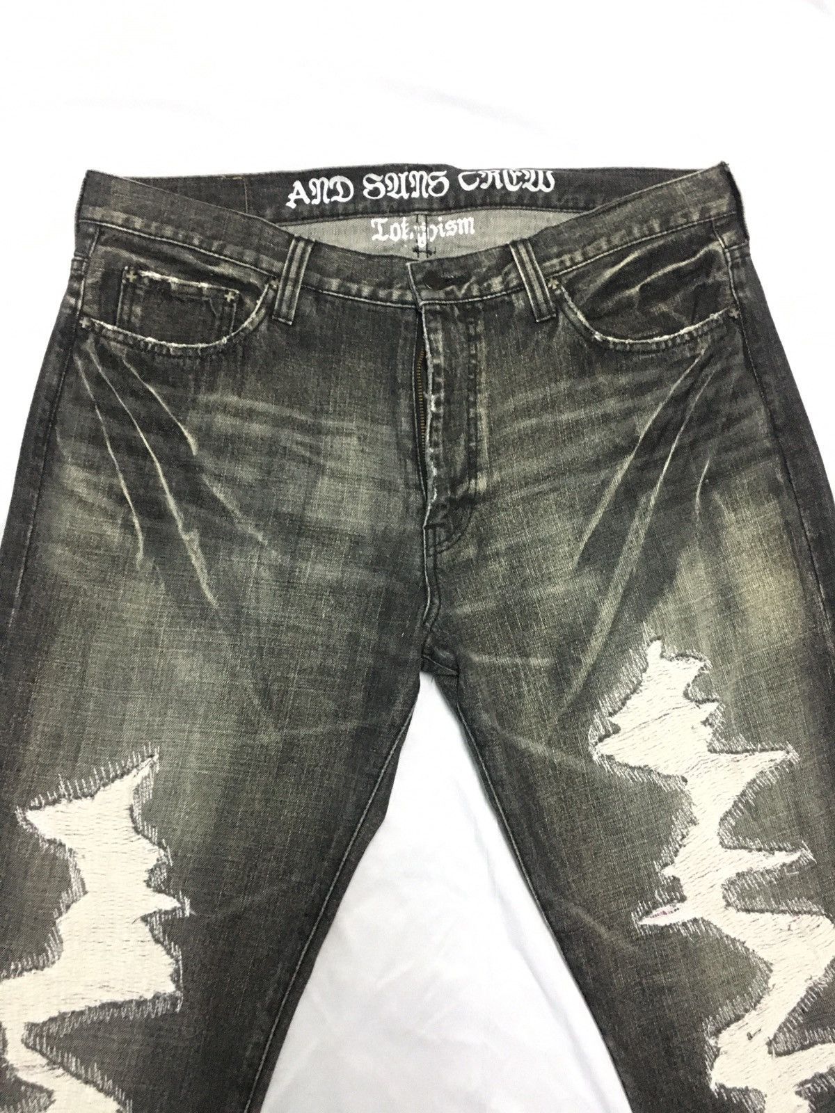 Criminal Damage × Japanese Brand Japanese brand and sun distressed lightning strikes Size US 37 - 5 Thumbnail