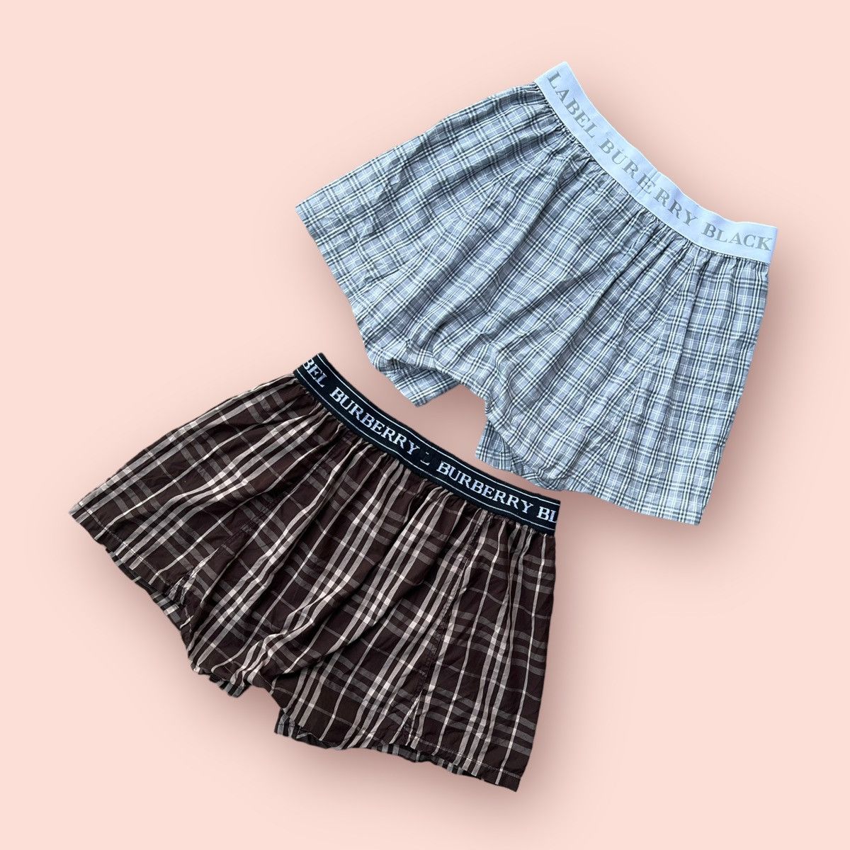 Black Label VINTAGE BURBERRY BLACK LABEL BOXERS Size 32 - 4 Thumbnail