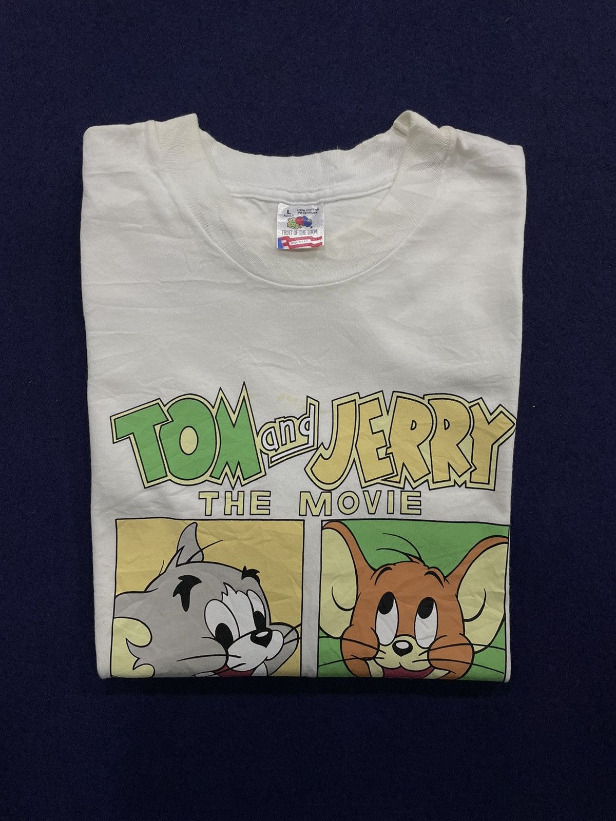 Fruit Of The Loom × Vintage Vintage 90s Fruit of The Loom Tom And Jerry The Movie 1994 Size US L / EU 52-54 / 3 - 3 Thumbnail