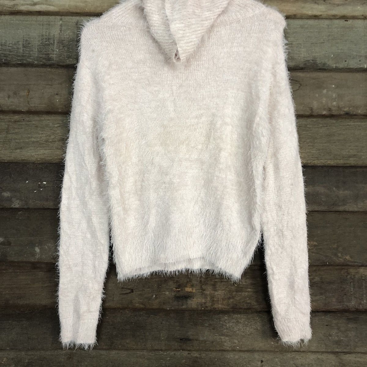 Homespun Knitwear × Japanese Brand GRL Light Pink fur Mohair Shag Shaggy Knitwear #c1028 Size US S / EU 44-46 / 1 - 8 Thumbnail