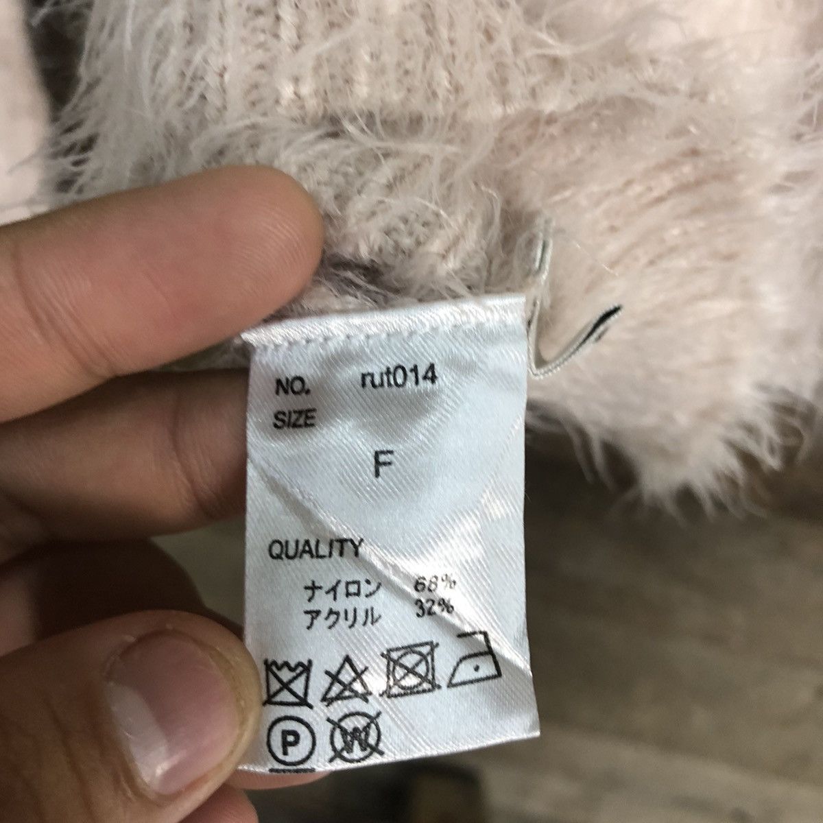 Homespun Knitwear × Japanese Brand GRL Light Pink fur Mohair Shag Shaggy Knitwear #c1028 Size US S / EU 44-46 / 1 - 11 Thumbnail
