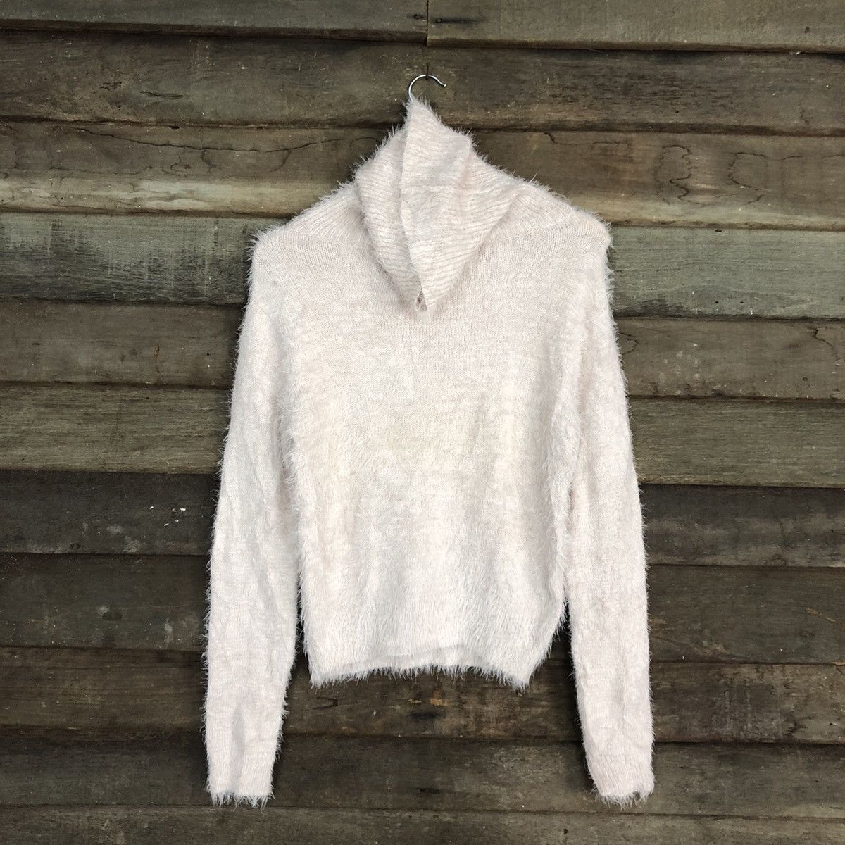 Homespun Knitwear × Japanese Brand GRL Light Pink fur Mohair Shag Shaggy Knitwear #c1028 Size US S / EU 44-46 / 1 - 3 Thumbnail