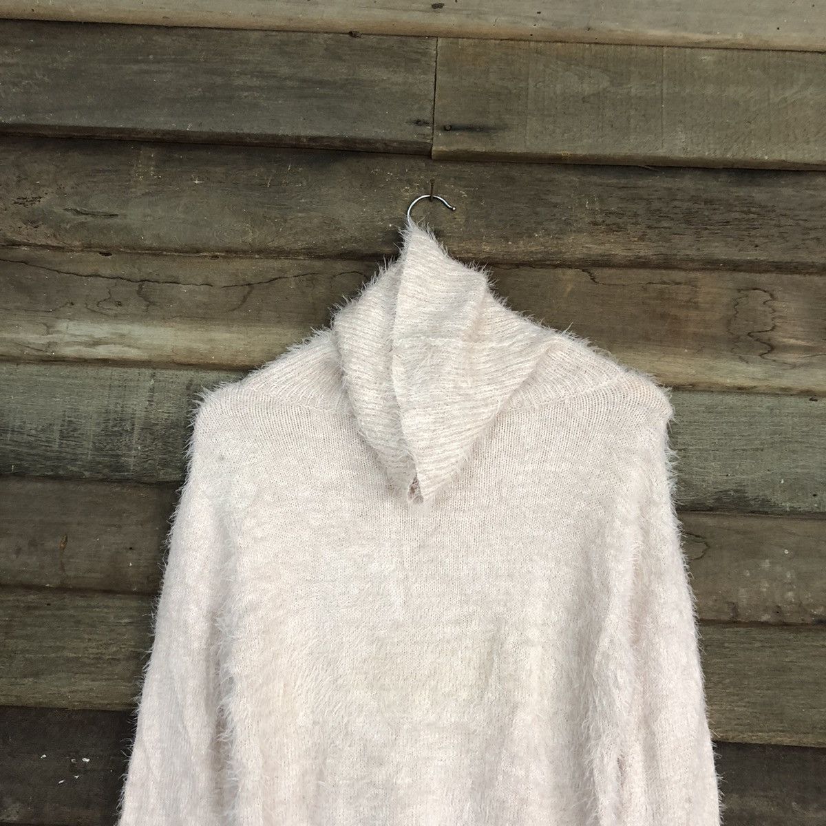 Homespun Knitwear × Japanese Brand GRL Light Pink fur Mohair Shag Shaggy Knitwear #c1028 Size US S / EU 44-46 / 1 - 2 Thumbnail