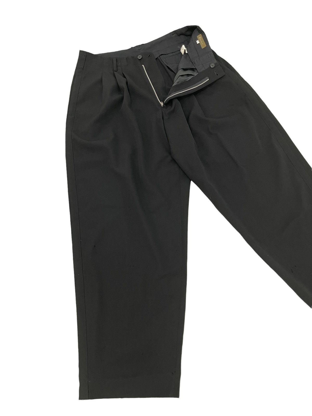 image of Yohji Yamamoto Y’S For Men Wool Super Wide Trouser 9 in Black (Size 33)