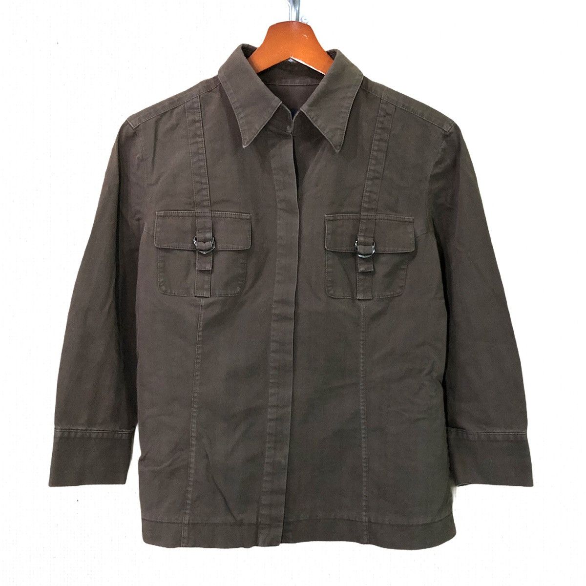 Burberry × Japanese Brand × Vintage Burberry Button Up Long Sleeve T-Shirt Size US S / EU 44-46 / 1 - 1 Thumbnail