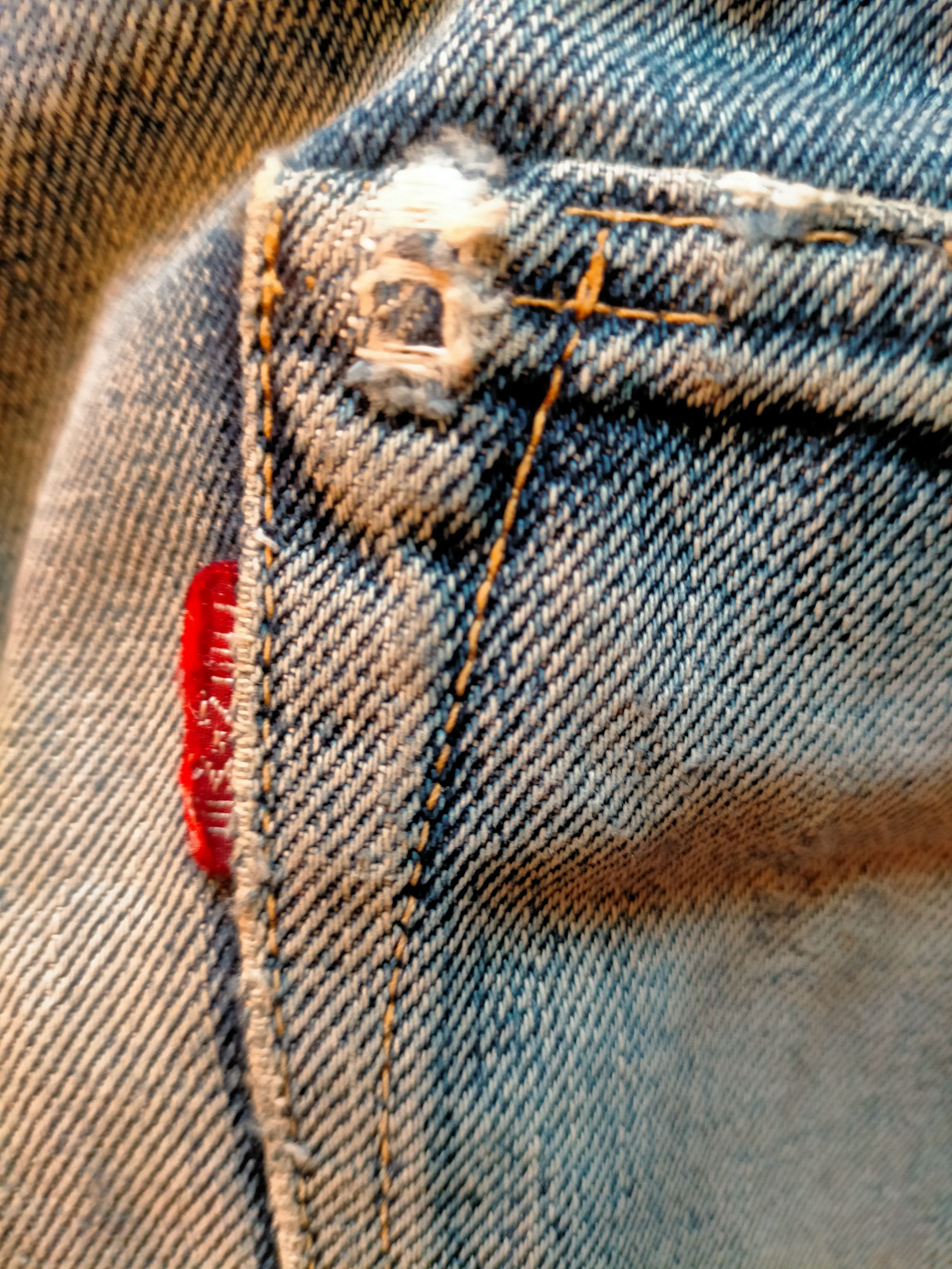 Denime Denime Selvage Distressed Ripped jeans Size US 31 - 18 Thumbnail