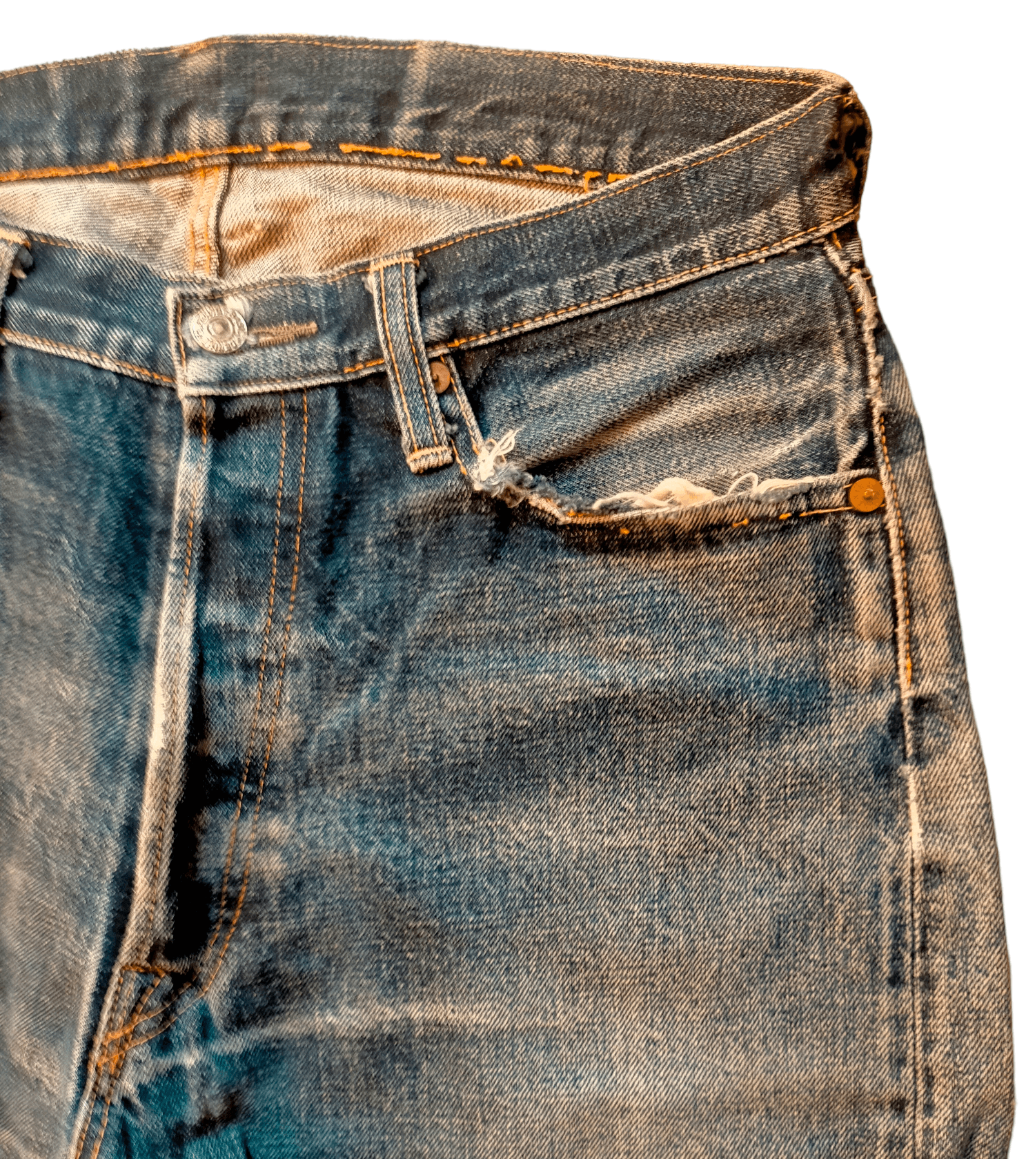 Denime Denime Selvage Distressed Ripped jeans Size US 31 - 4 Thumbnail
