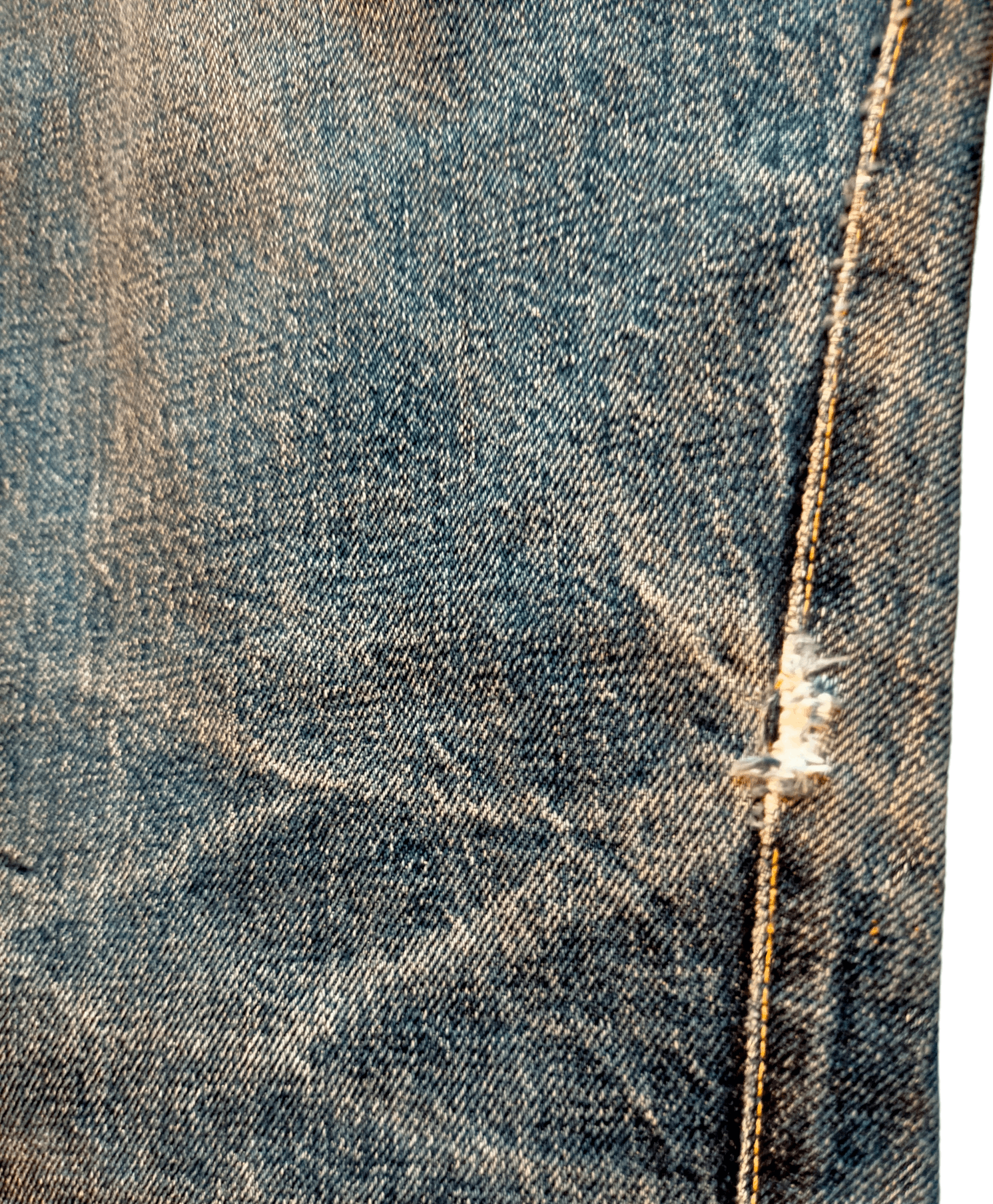 Denime Denime Selvage Distressed Ripped jeans Size US 31 - 14 Thumbnail