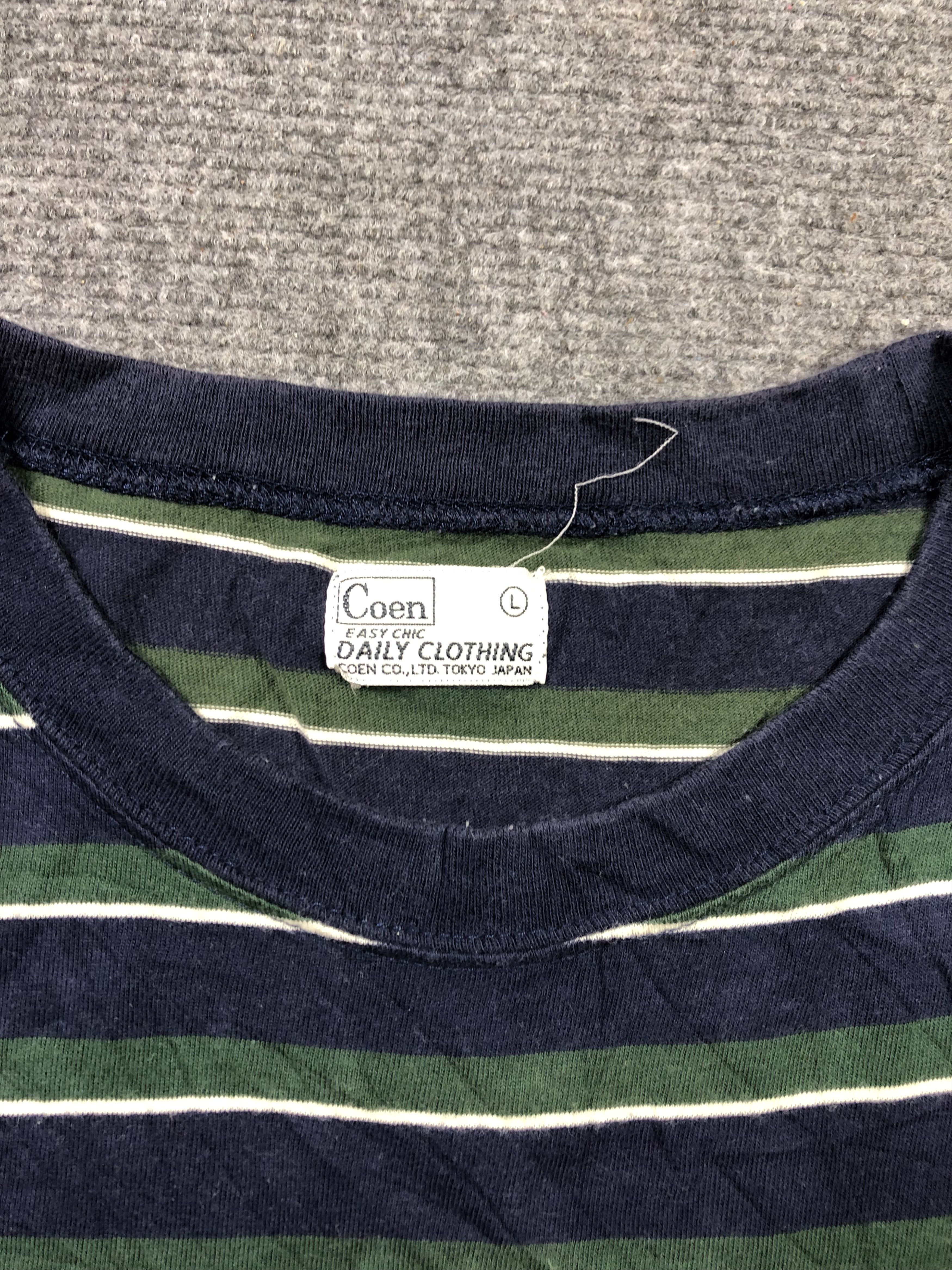 Japanese Brand Coen Co Ltd Stripe Tshirt Size US L / EU 52-54 / 3 - 3 Thumbnail