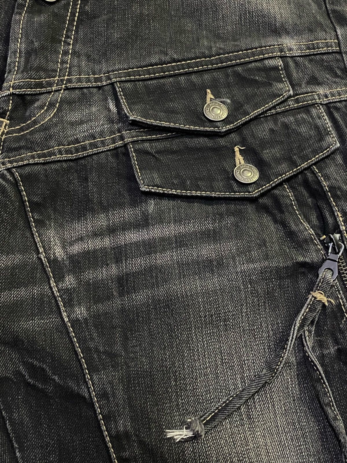 Japanese Brand PPFM Multipocket Zippers Denim Jeans Size US 33 - 16 Thumbnail