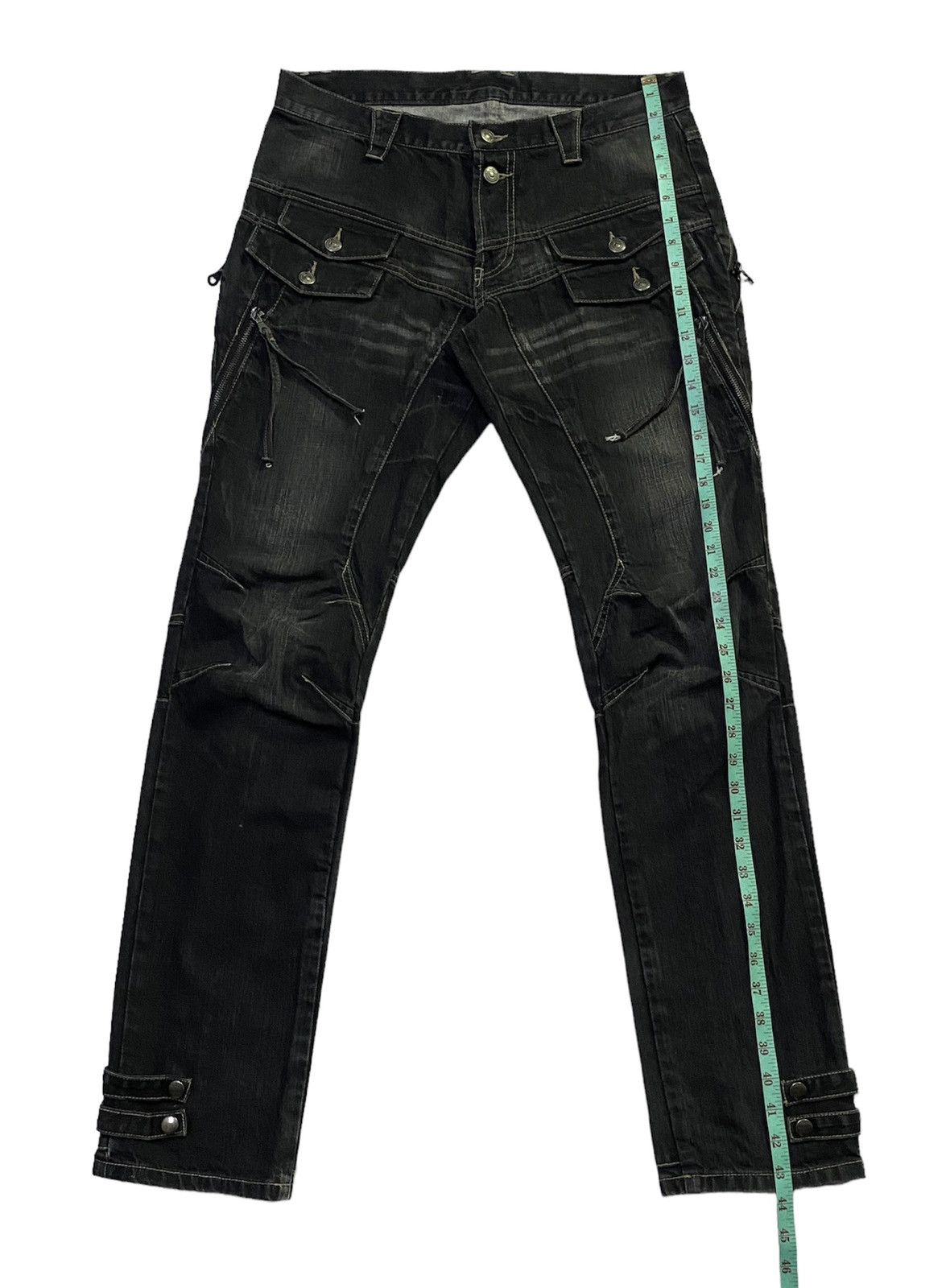 Japanese Brand PPFM Multipocket Zippers Denim Jeans Size US 33 - 6 Thumbnail