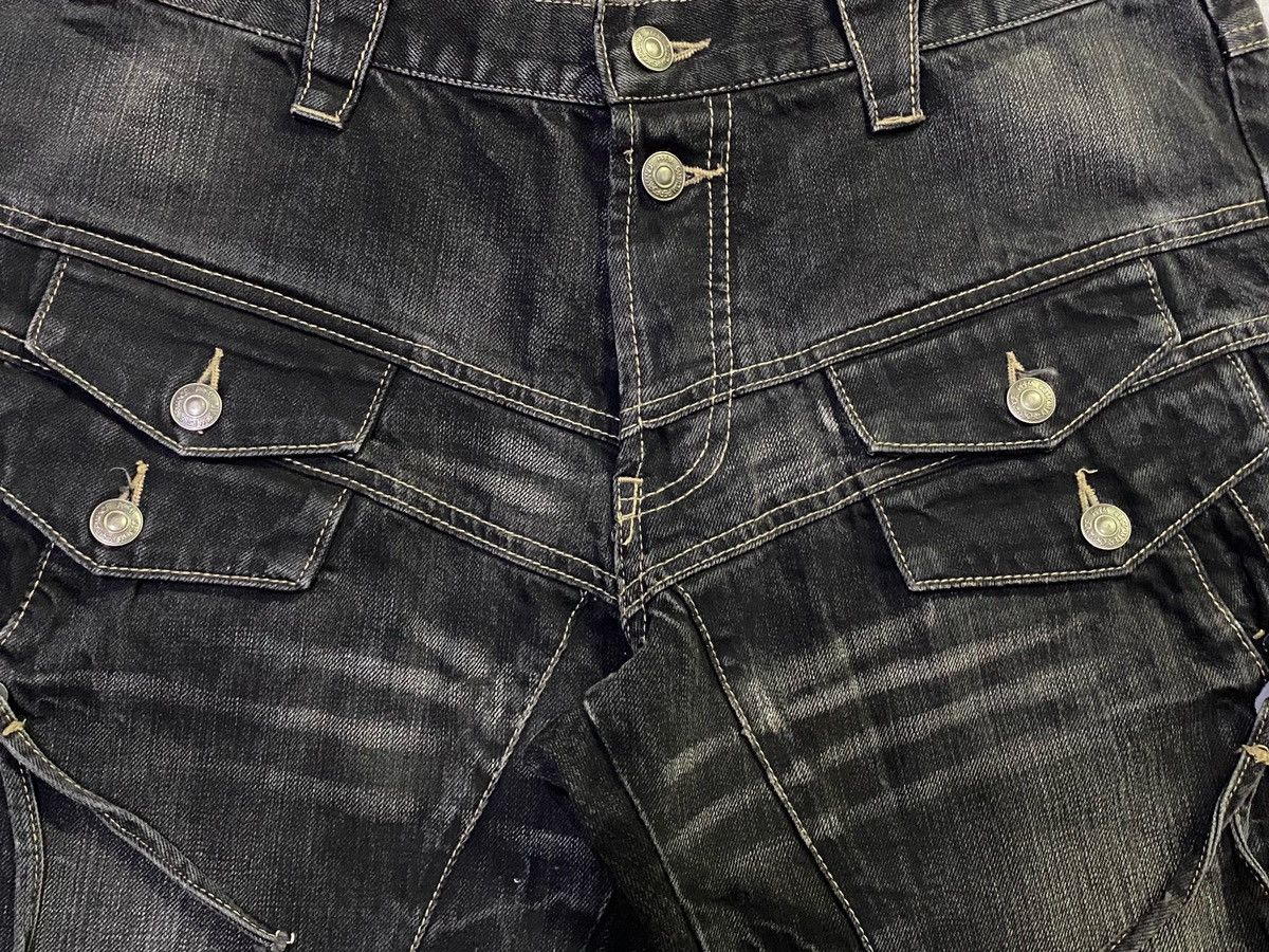 Japanese Brand PPFM Multipocket Zippers Denim Jeans Size US 33 - 15 Thumbnail