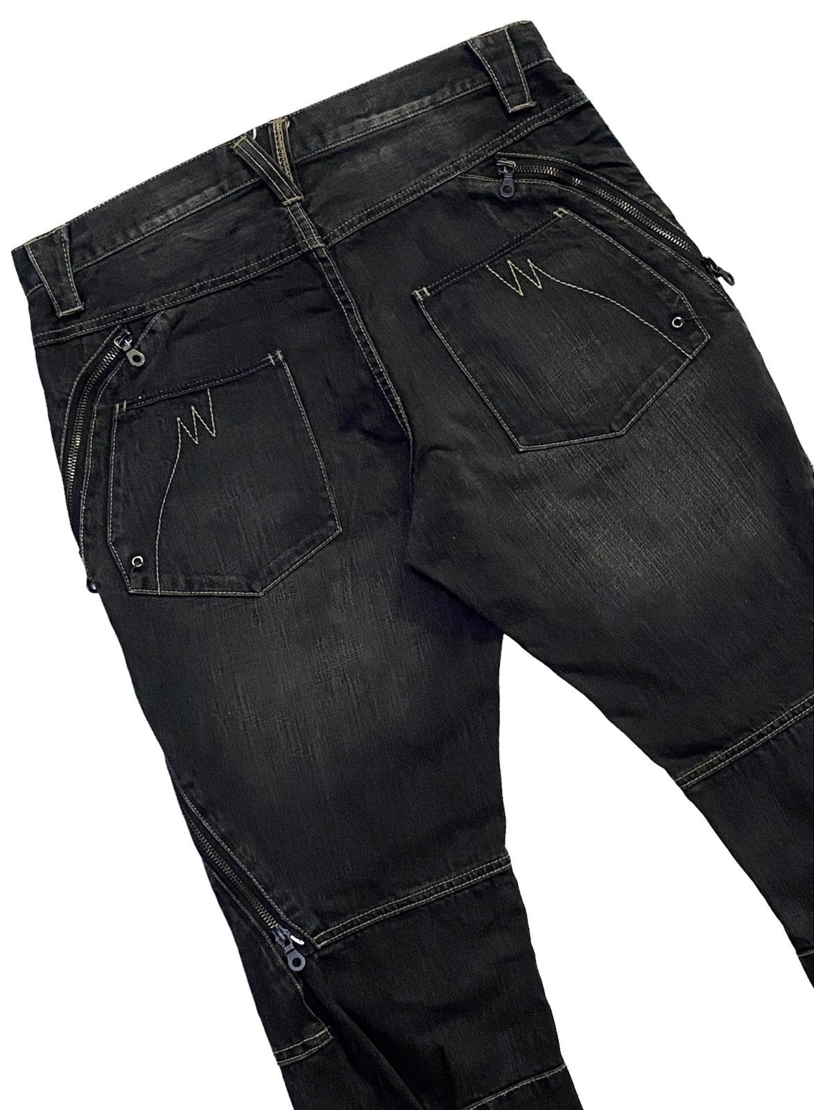 Japanese Brand PPFM Multipocket Zippers Denim Jeans Size US 33 - 20 Thumbnail