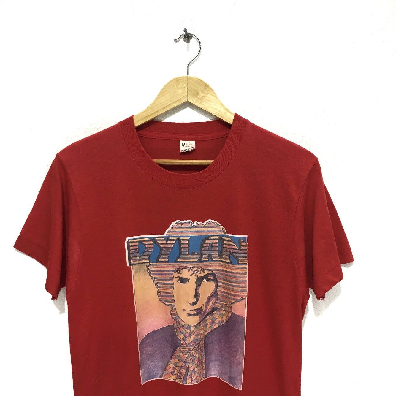 Band Tees × Vintage True Vintage 1970s BOB DYLAN World Tour Tee Shirt Folk Size US M / EU 48-50 / 2 - 2 Thumbnail