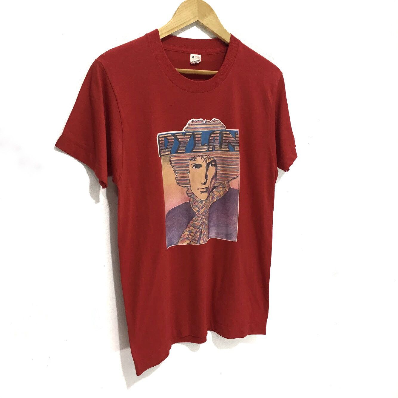Band Tees × Vintage True Vintage 1970s BOB DYLAN World Tour Tee Shirt Folk Size US M / EU 48-50 / 2 - 6 Thumbnail