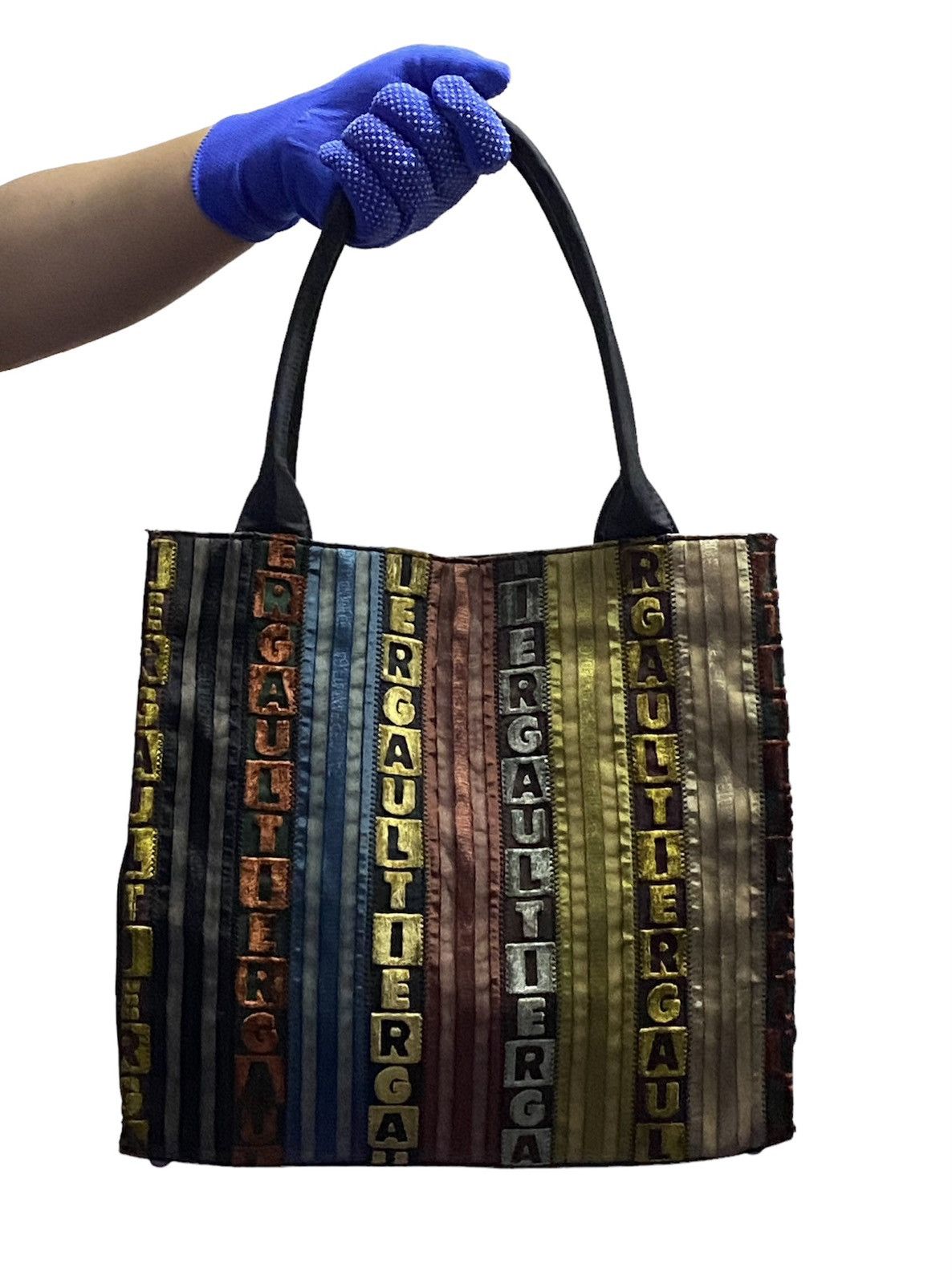 Jean Paul Gaultier Jean Paul Gaultier Tyrolean Tape Tote Bag Multicolor Size ONE SIZE - 2 Thumbnail