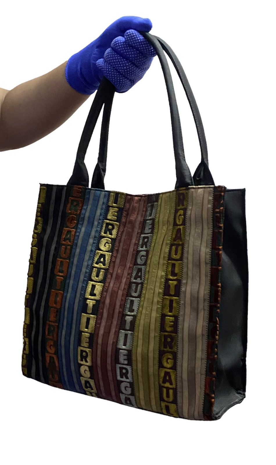 Jean Paul Gaultier Jean Paul Gaultier Tyrolean Tape Tote Bag Multicolor Size ONE SIZE - 4 Thumbnail