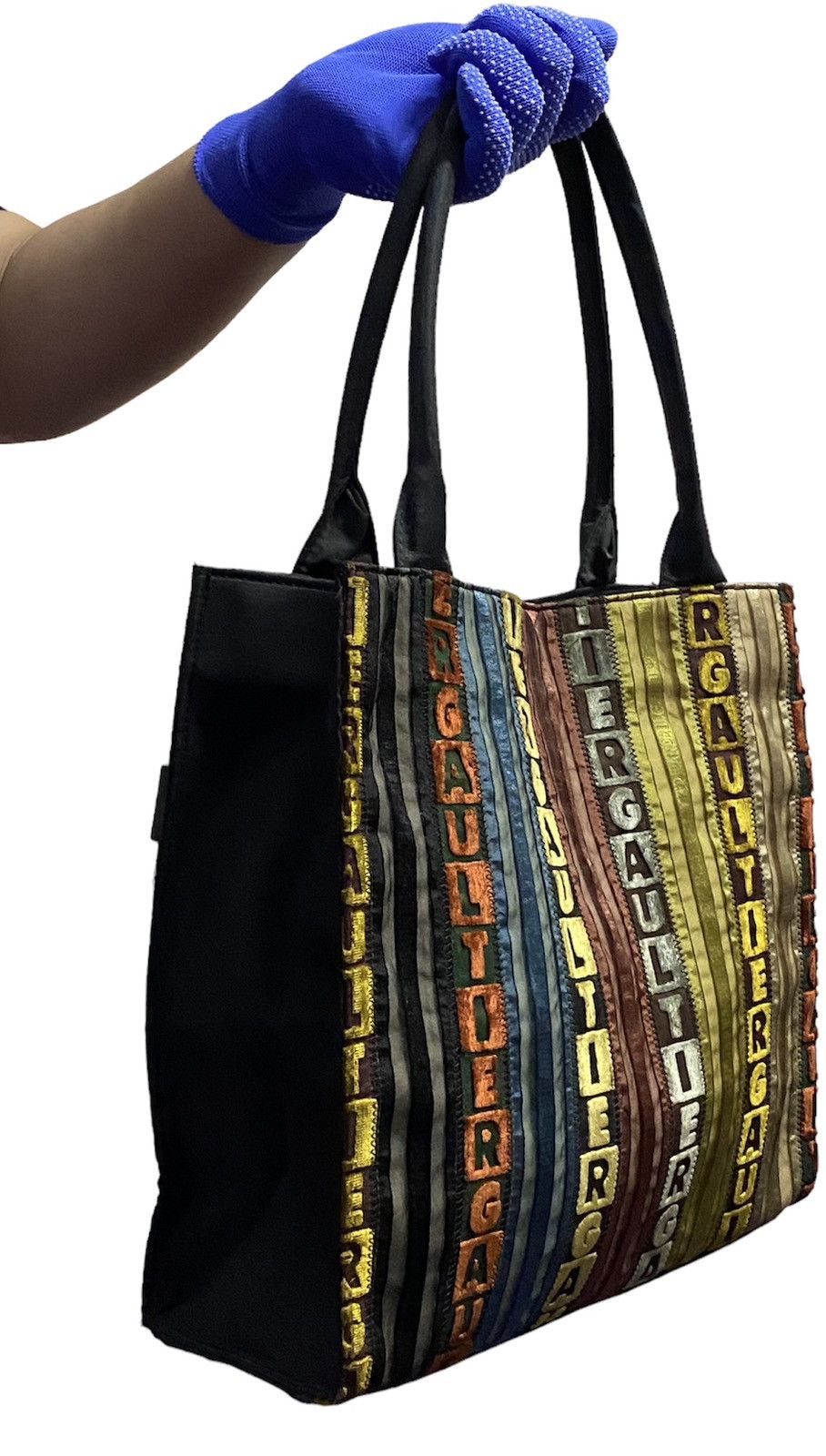Jean Paul Gaultier Jean Paul Gaultier Tyrolean Tape Tote Bag Multicolor Size ONE SIZE - 5 Thumbnail