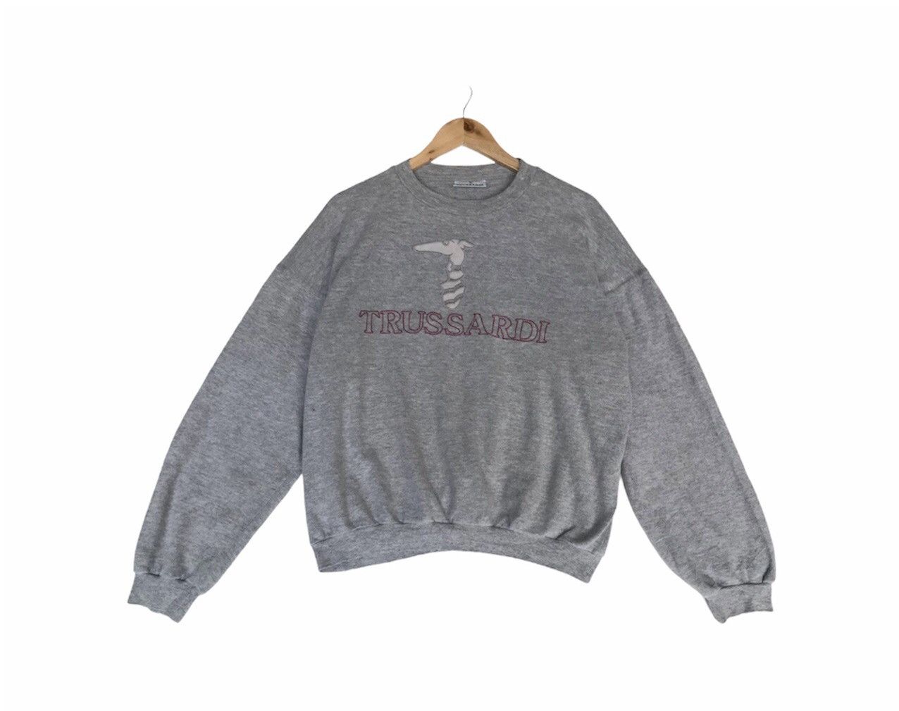 Trussardi Vintage 90s Trussardi Sweatshirt Crewneck Baggy Oversized Size US L / EU 52-54 / 3 - 1 Thumbnail