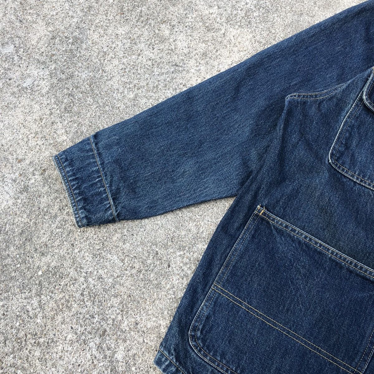 Japanese Brand × Uniqlo 🔥Rare🔥🇯🇵Uniqlo Distress Rips Four Pocket Stylish Denim Jacket Size US M / EU 48-50 / 2 - 8 Thumbnail