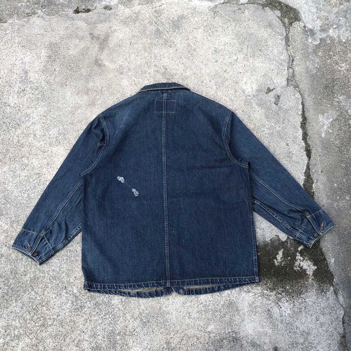 Japanese Brand × Uniqlo 🔥Rare🔥🇯🇵Uniqlo Distress Rips Four Pocket Stylish Denim Jacket Size US M / EU 48-50 / 2 - 4 Thumbnail