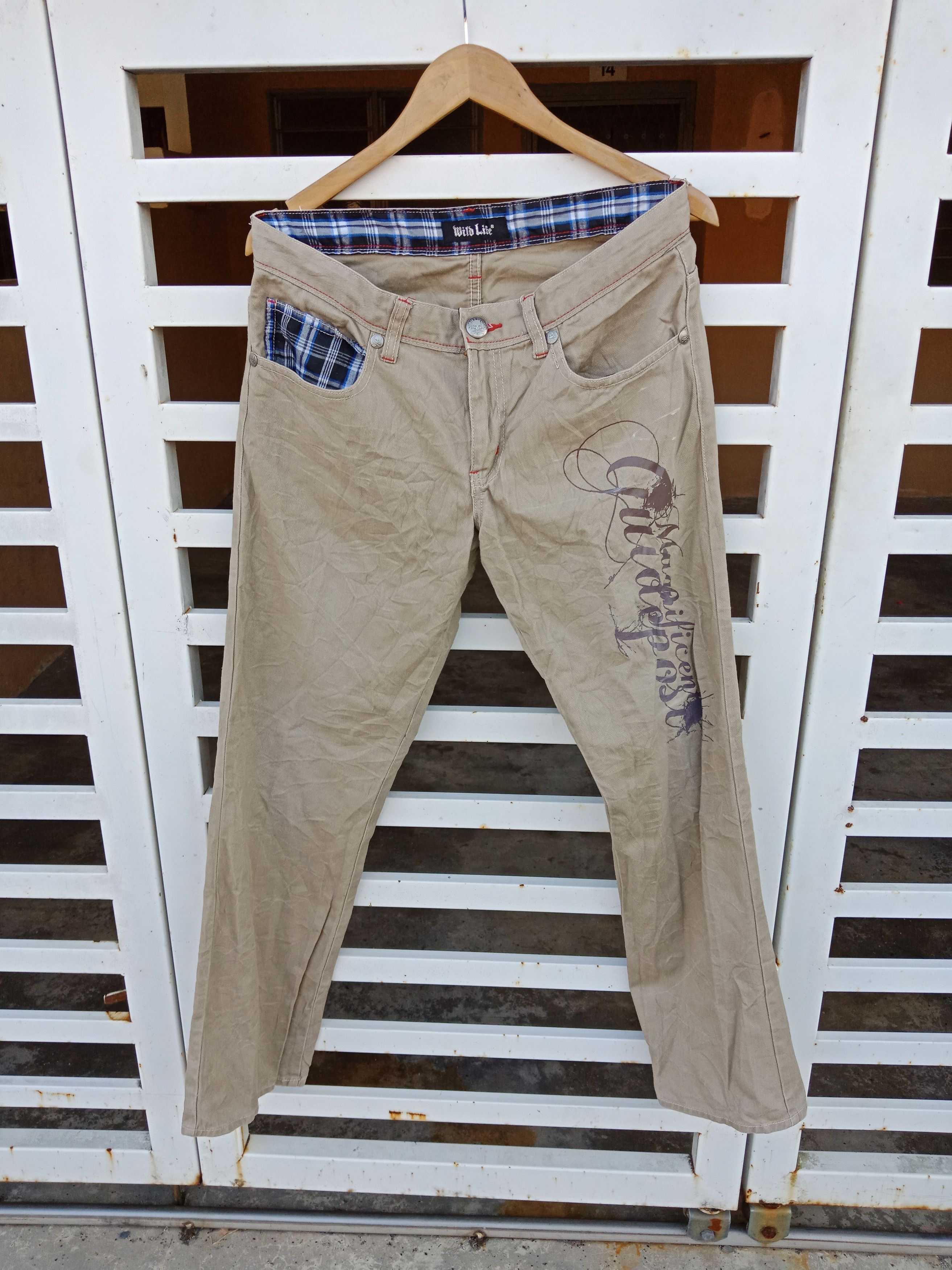 semanticdesign Wild Life Avant Garde Words Pants Size US 33 - 1 Thumbnail