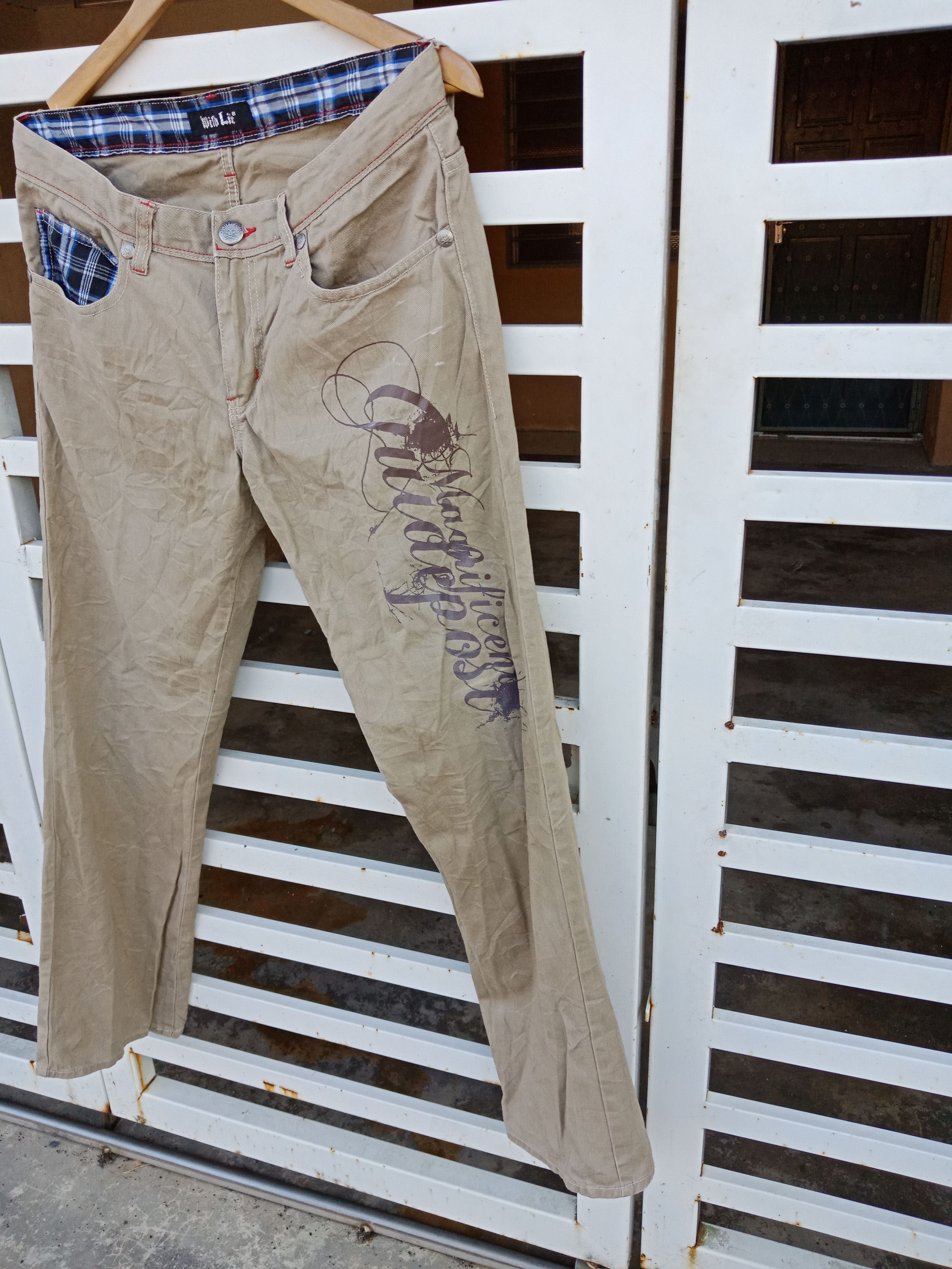 semanticdesign Wild Life Avant Garde Words Pants Size US 33 - 4 Thumbnail
