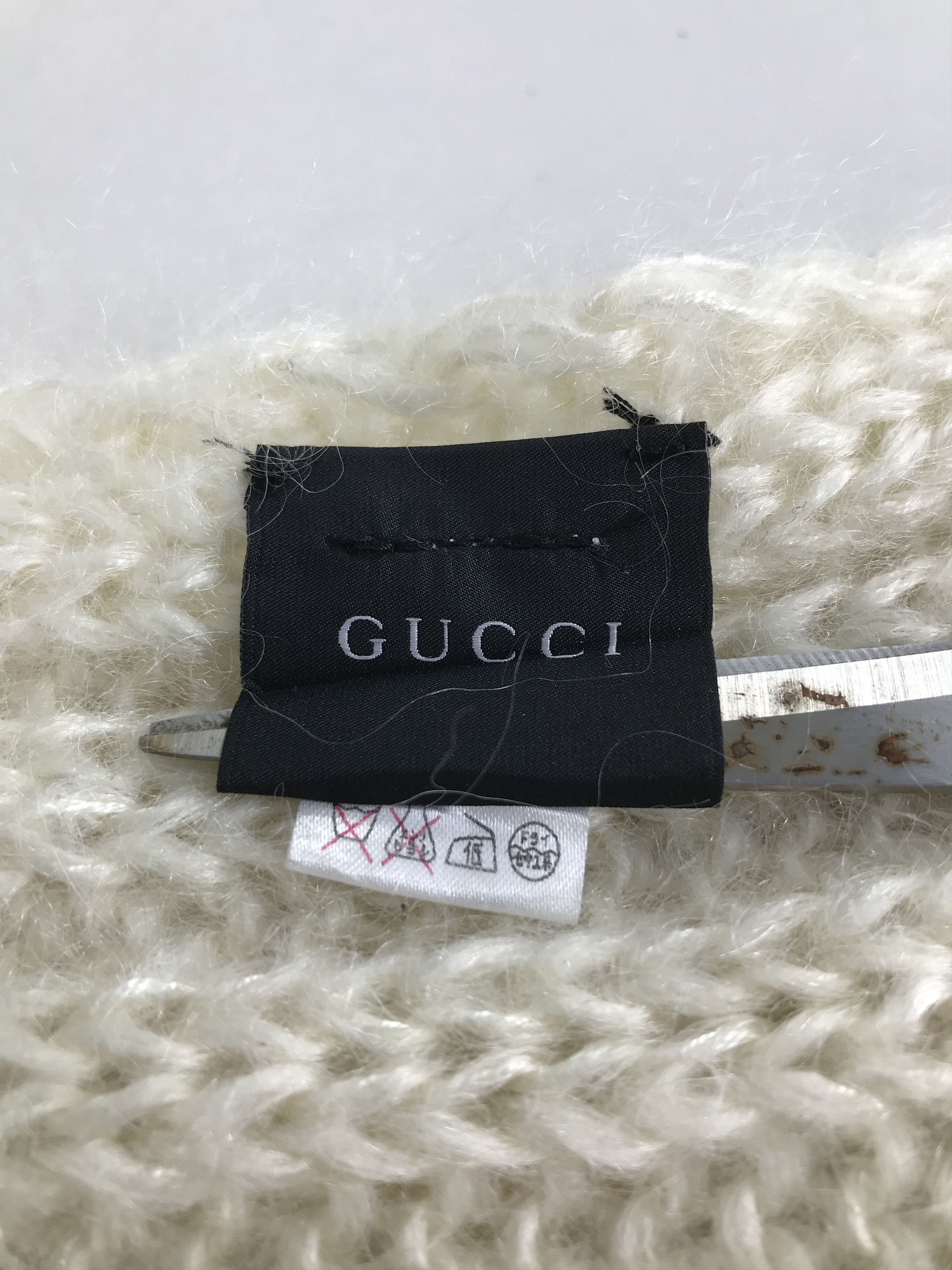 Gucci AUTHENTIC Gucci Mohair Scarf Muffler Neck Warmer V381 Size ONE SIZE - 5 Thumbnail