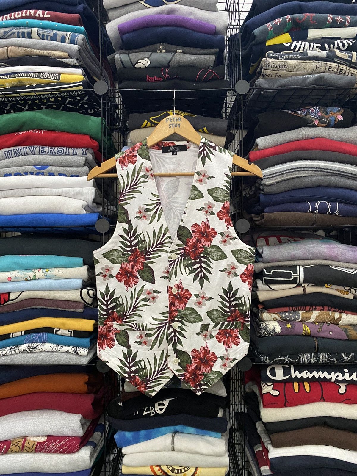 Japanese Brand Bemo exclusive label flower vest Size US M / EU 48-50 / 2 - 1 Thumbnail