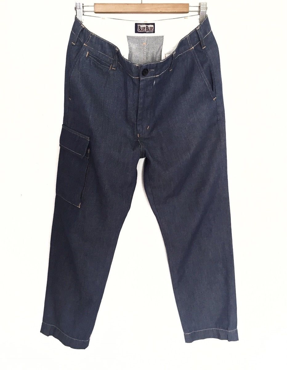 Blue Blue Japan Blue Blue 🇯🇵 Indigo Made Straight Cut Cargo Pants Size US 31 - 2 Thumbnail