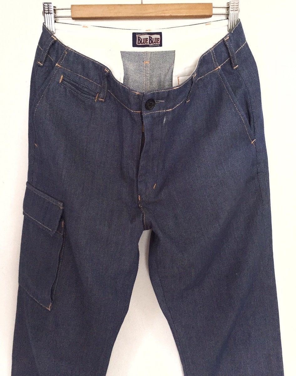 image of Blue Blue Japan x Hollywood Ranch&market Blue Blue Indigo Made Straight Cut Cargo Pants (Size 31)