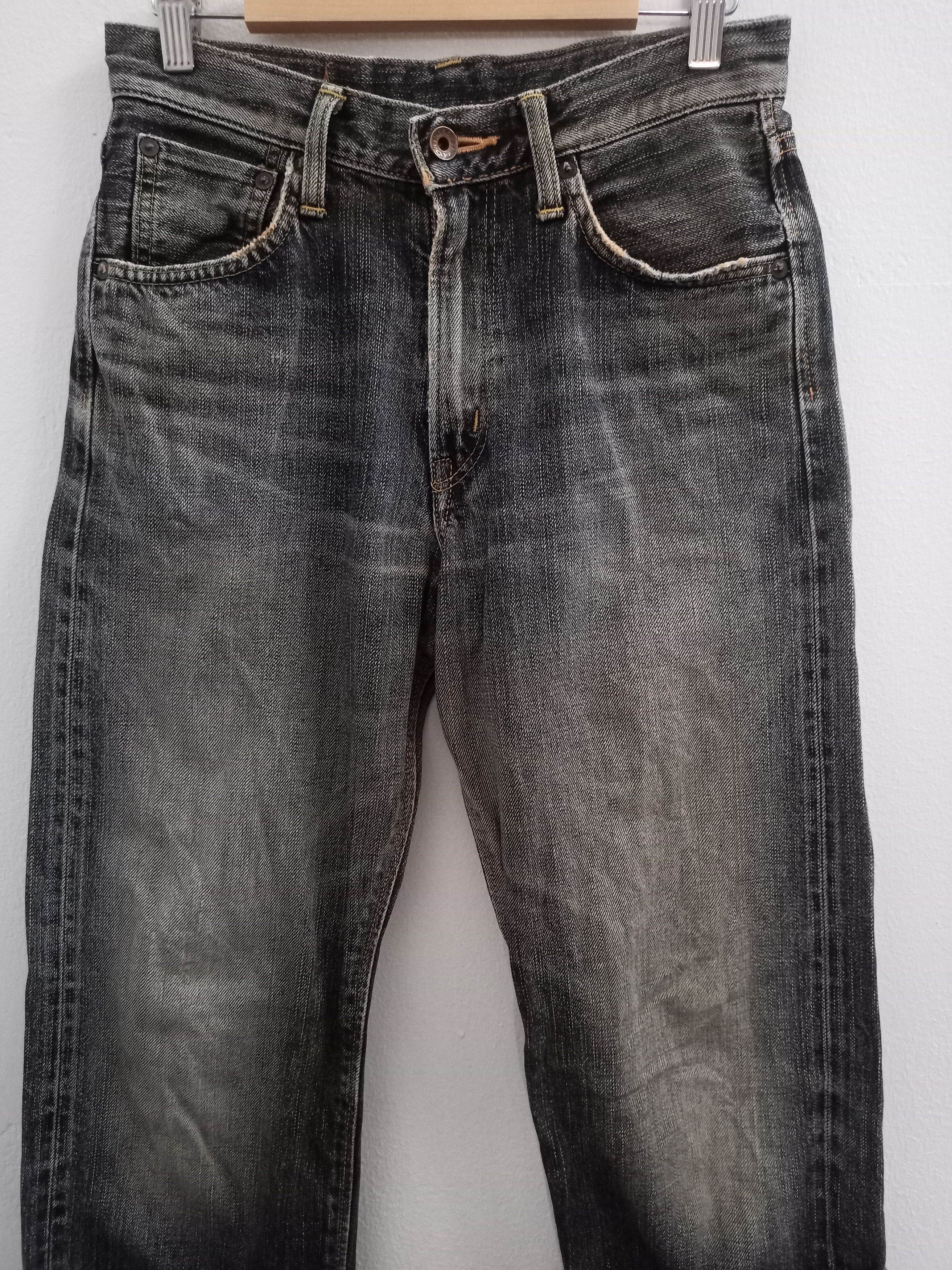 Edwin Vintage Edwin 505z Selvedge Black Faded Jeans Size US 28 / EU 44 - 6 Thumbnail