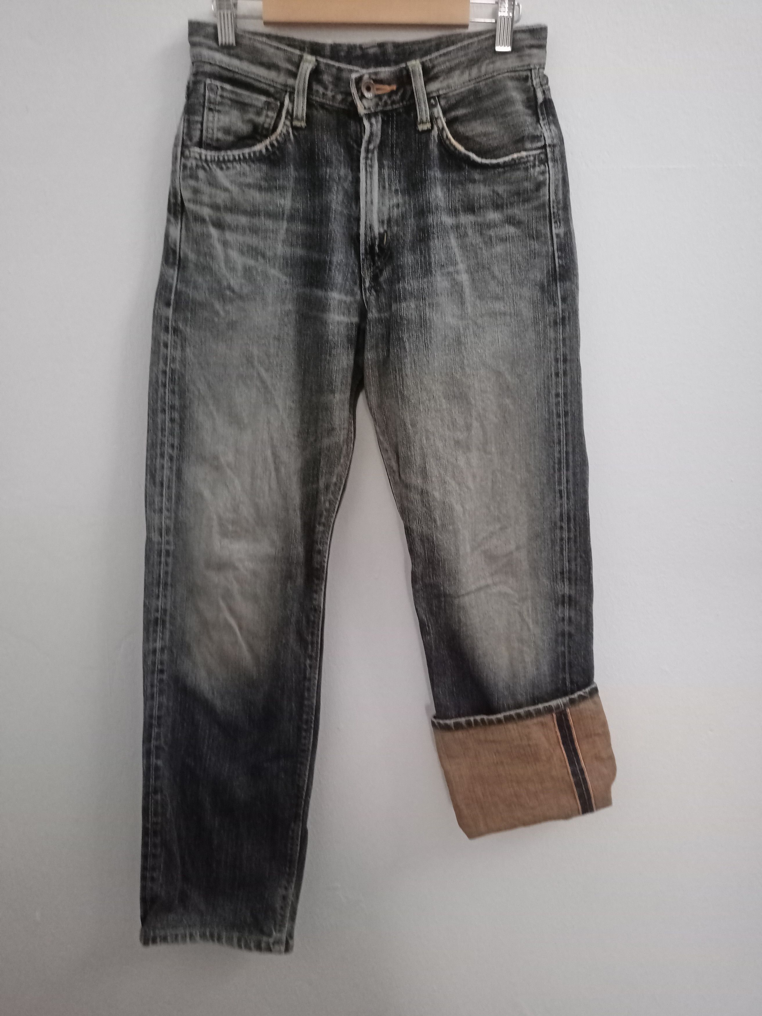 Edwin Vintage Edwin 505z Selvedge Black Faded Jeans Size US 28 / EU 44 - 2 Thumbnail
