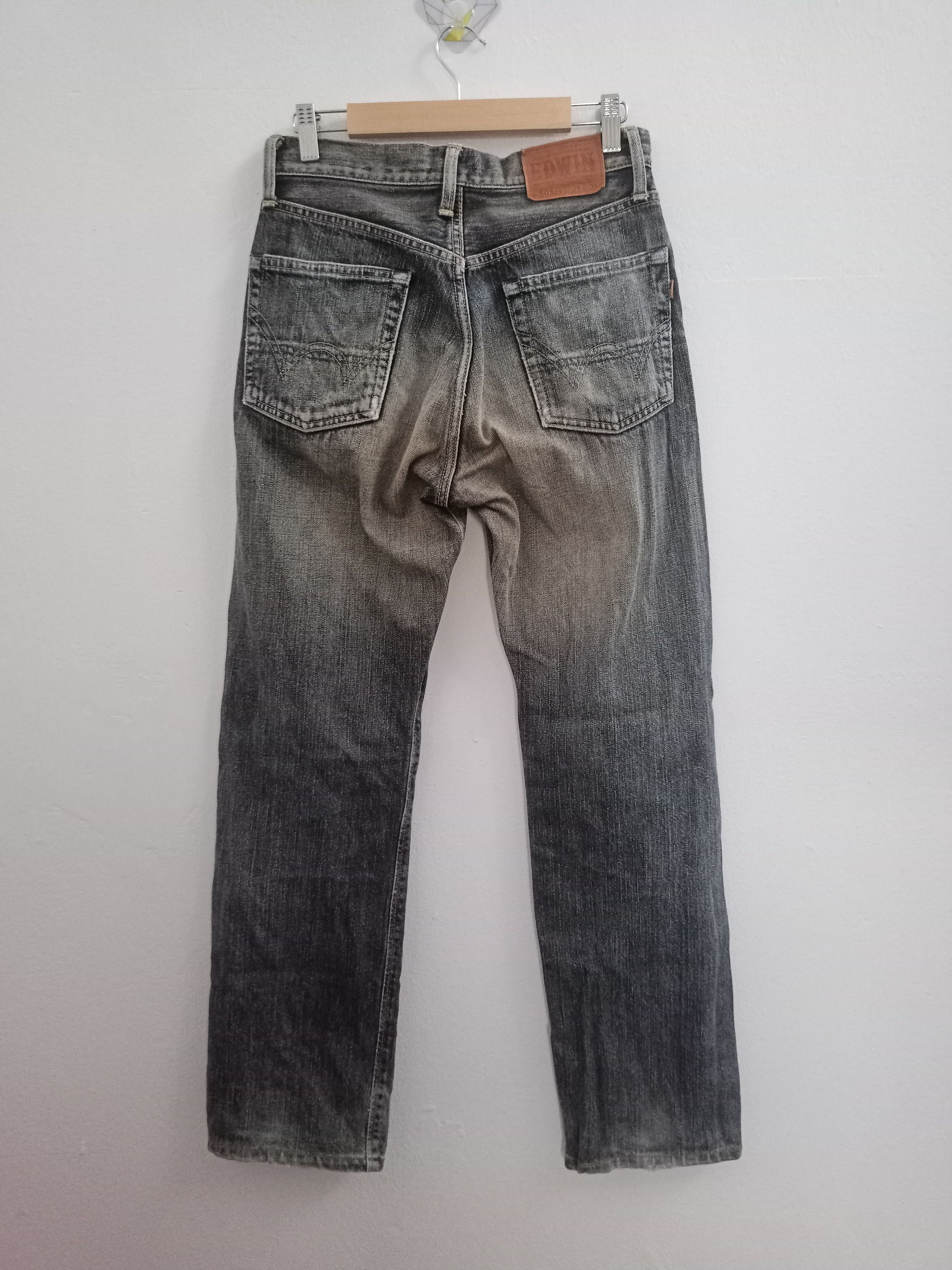 Edwin Vintage Edwin 505z Selvedge Black Faded Jeans Size US 28 / EU 44 - 12 Thumbnail