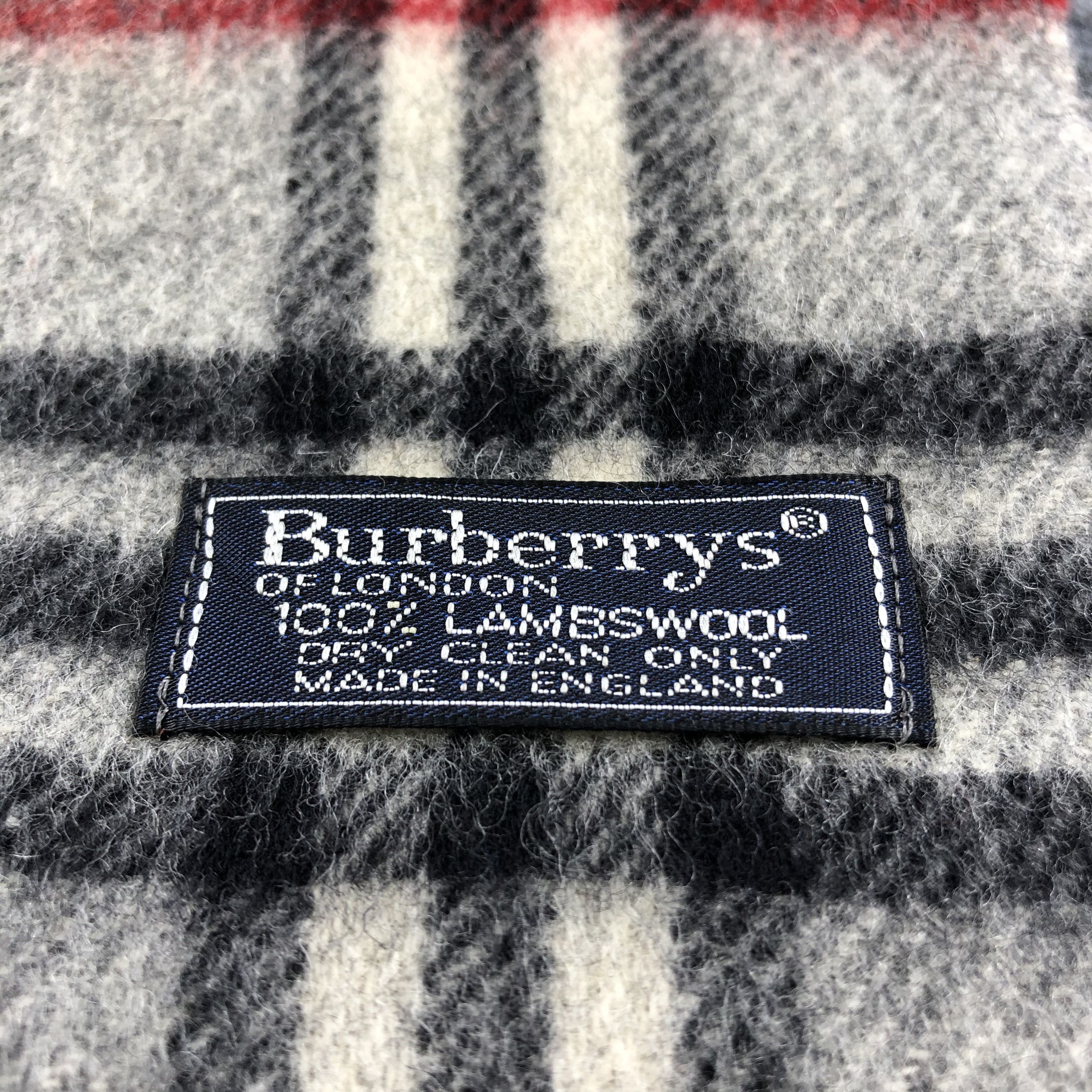 Burberry Burberrys Nova Check Grey Wool Scarf Muffler V709 Size ONE SIZE - 4 Thumbnail