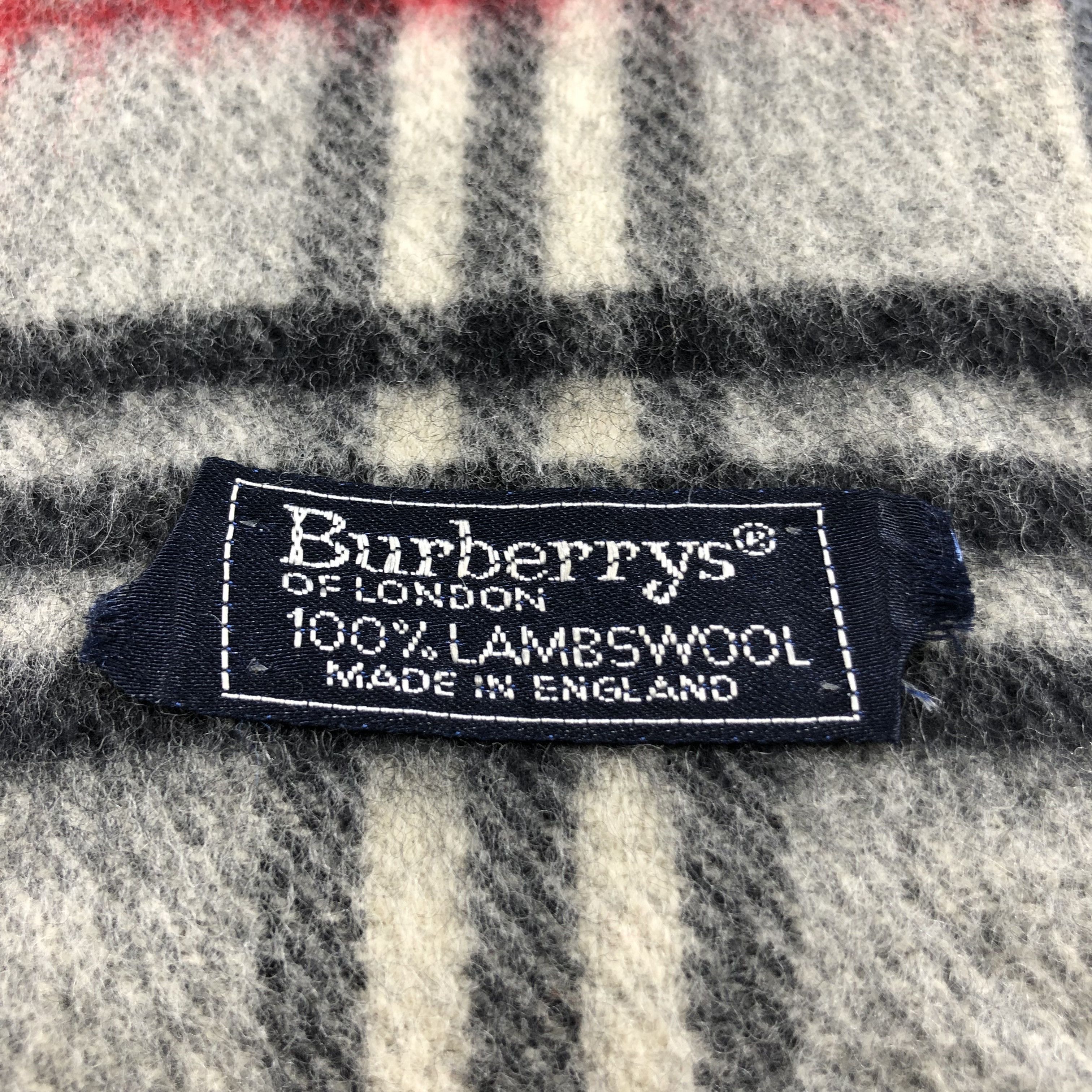 Burberry Burberrys Nova Check Grey Wool Scarf Muffler V660 Size ONE SIZE - 4 Thumbnail