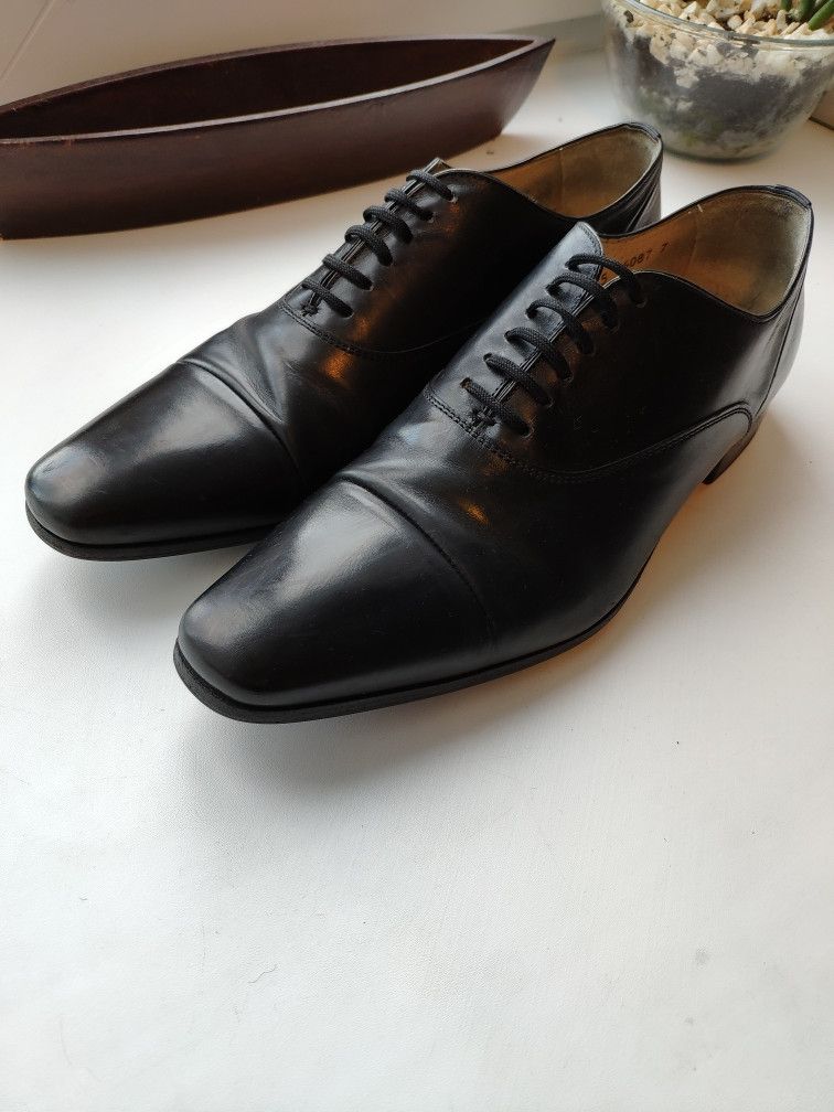 Premiata Stitched black derbies.Like Saint Laurent A1923 Poell Size US 7.5 / EU 40-41 - 1 Thumbnail