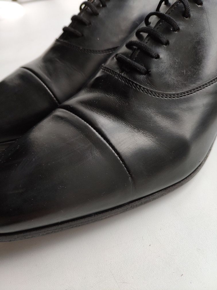 Premiata Stitched black derbies.Like Saint Laurent A1923 Poell Size US 7.5 / EU 40-41 - 2 Thumbnail