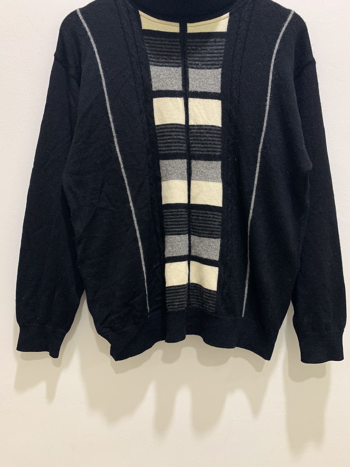 Aran Isles Knitwear × Designer SEPLASKA Window Intarsia Turtleneck Knitwear Jumper Sweater Size US M / EU 48-50 / 2 - 4 Thumbnail