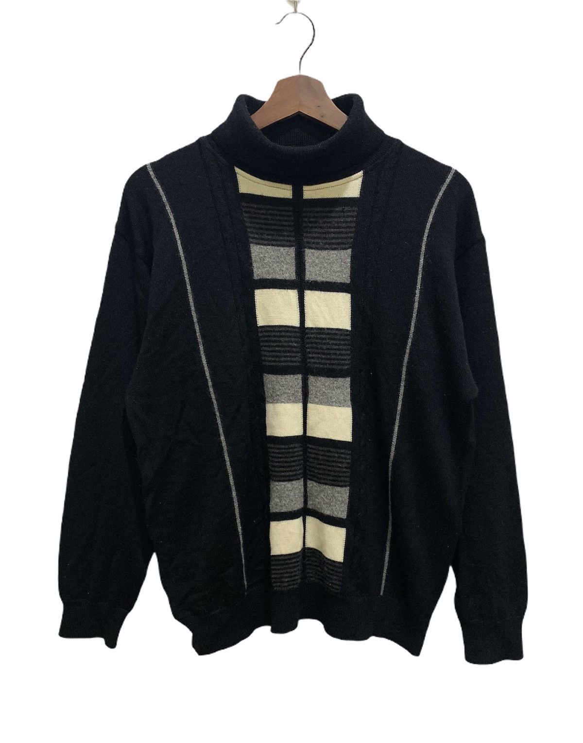 Aran Isles Knitwear × Designer SEPLASKA Window Intarsia Turtleneck Knitwear Jumper Sweater Size US M / EU 48-50 / 2 - 1 Thumbnail