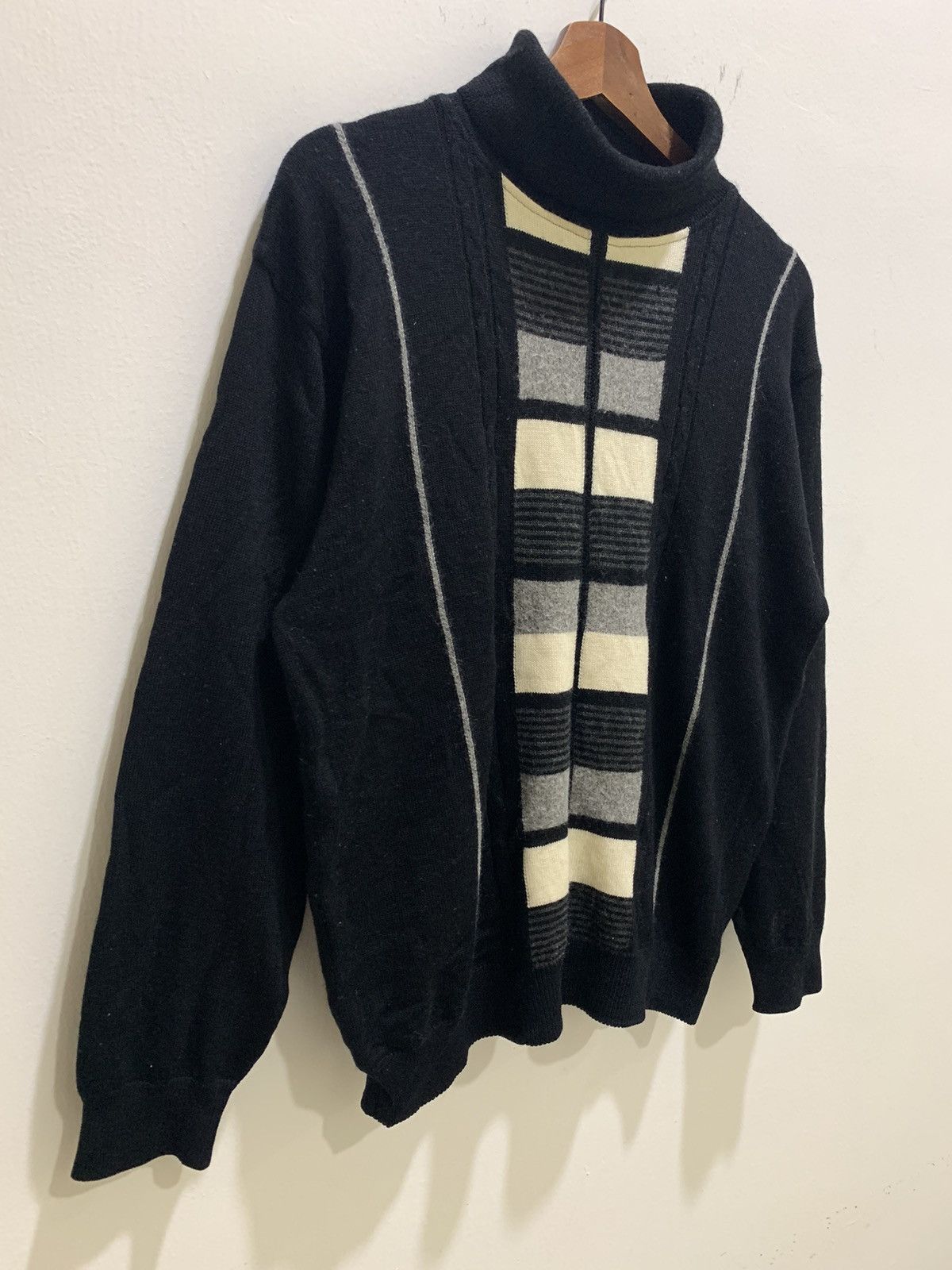 Aran Isles Knitwear × Designer SEPLASKA Window Intarsia Turtleneck Knitwear Jumper Sweater Size US M / EU 48-50 / 2 - 5 Thumbnail