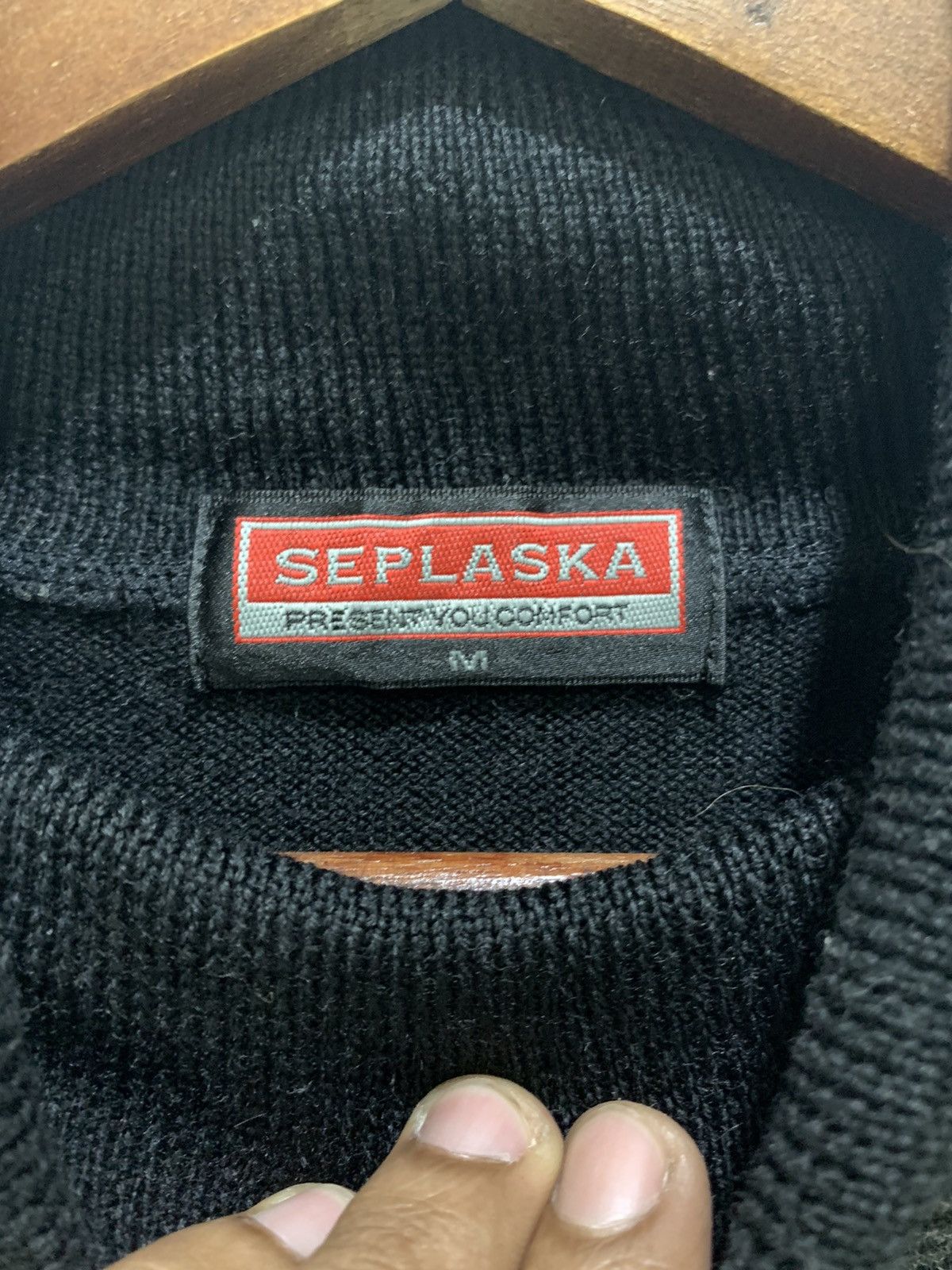 Aran Isles Knitwear × Designer SEPLASKA Window Intarsia Turtleneck Knitwear Jumper Sweater Size US M / EU 48-50 / 2 - 14 Thumbnail
