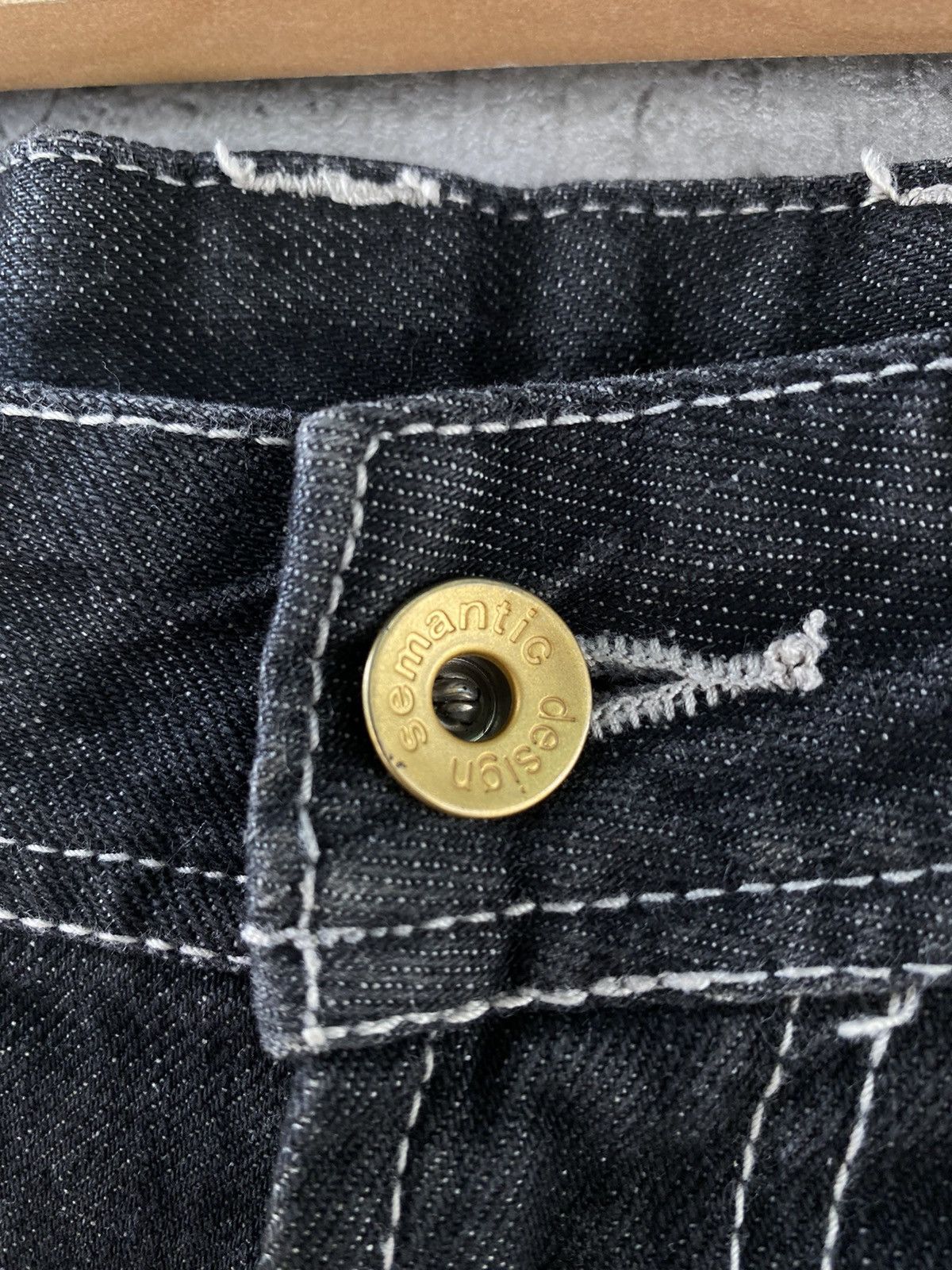 Designer × Japanese Brand Semantic Design Japan Crazy Pocket Denim Pants Size US 32 / EU 48 - 15 Thumbnail