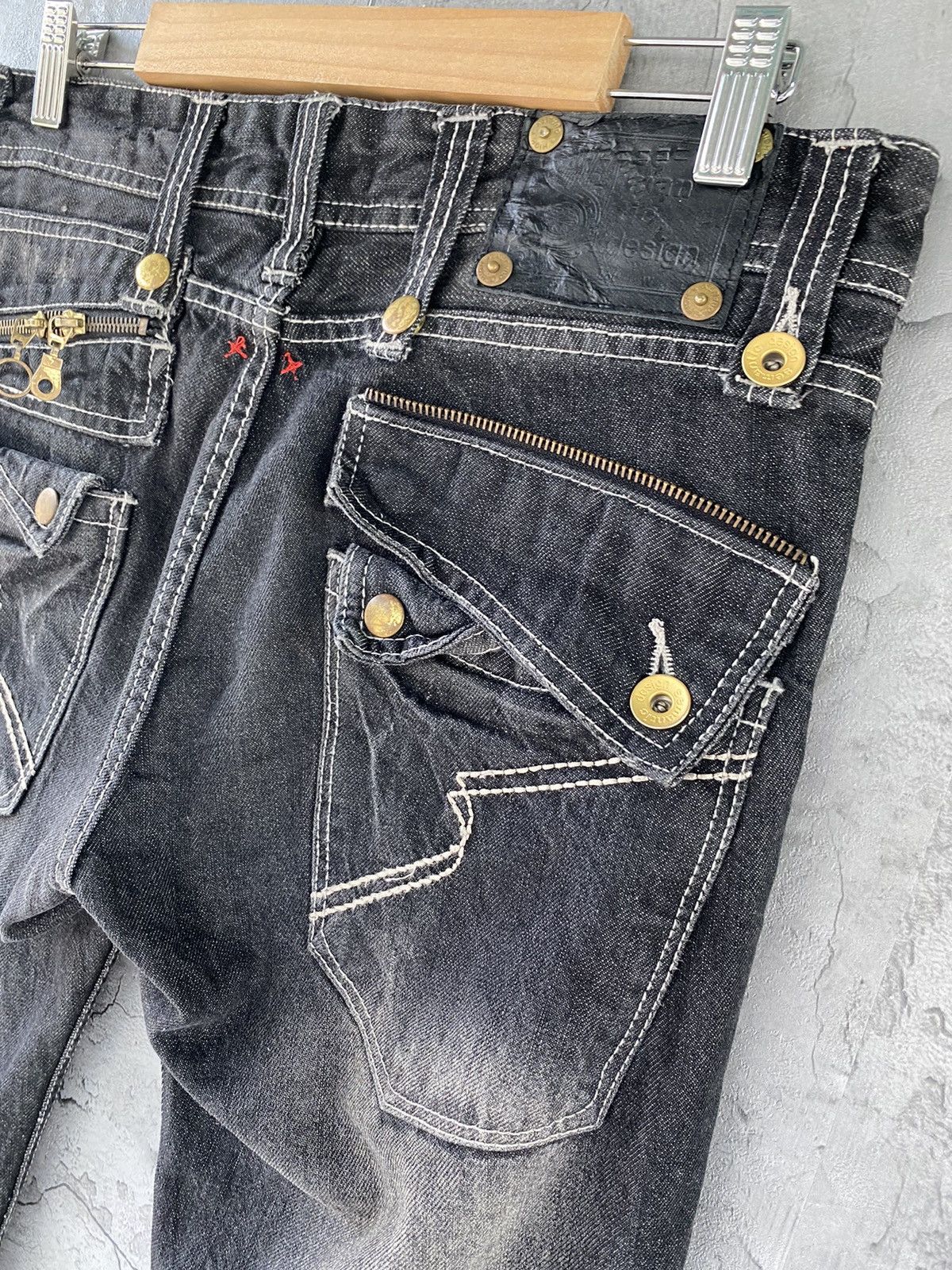 Designer × Japanese Brand Semantic Design Japan Crazy Pocket Denim Pants Size US 32 / EU 48 - 12 Thumbnail