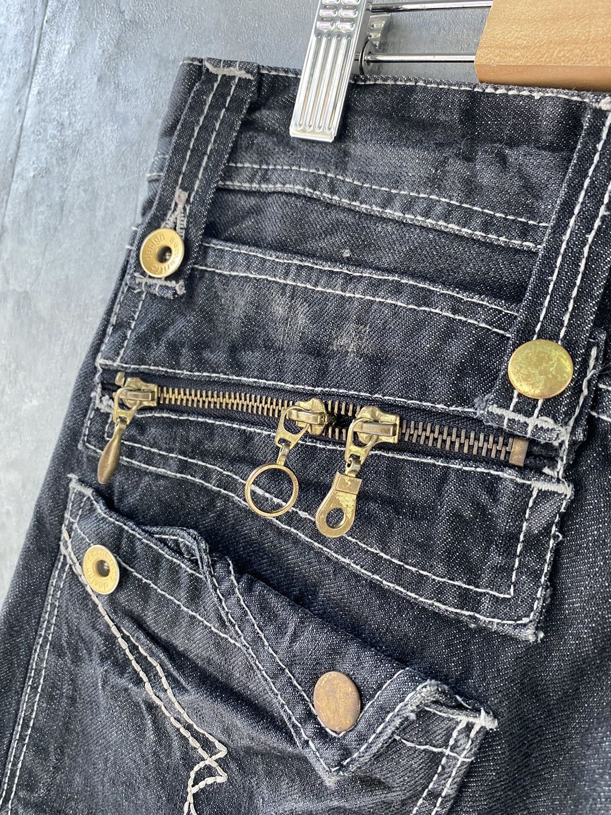 Designer × Japanese Brand Semantic Design Japan Crazy Pocket Denim Pants Size US 32 / EU 48 - 14 Thumbnail