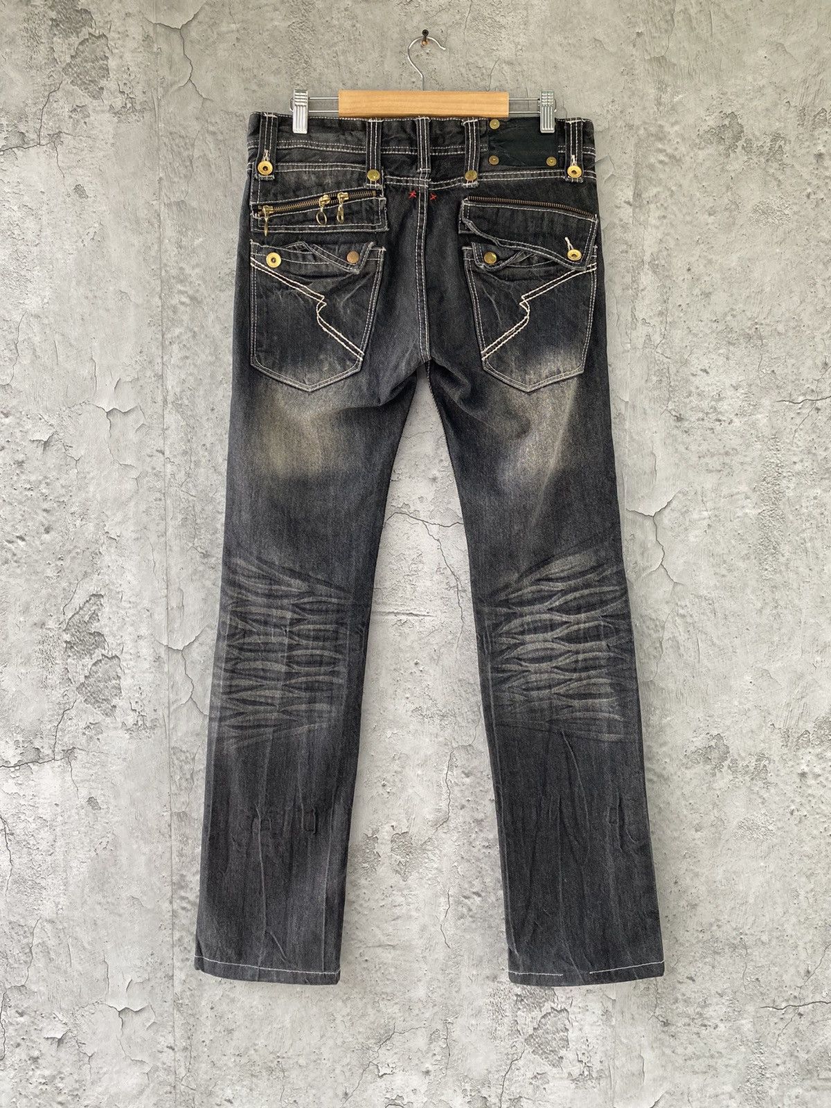 Designer × Japanese Brand Semantic Design Japan Crazy Pocket Denim Pants Size US 32 / EU 48 - 2 Thumbnail