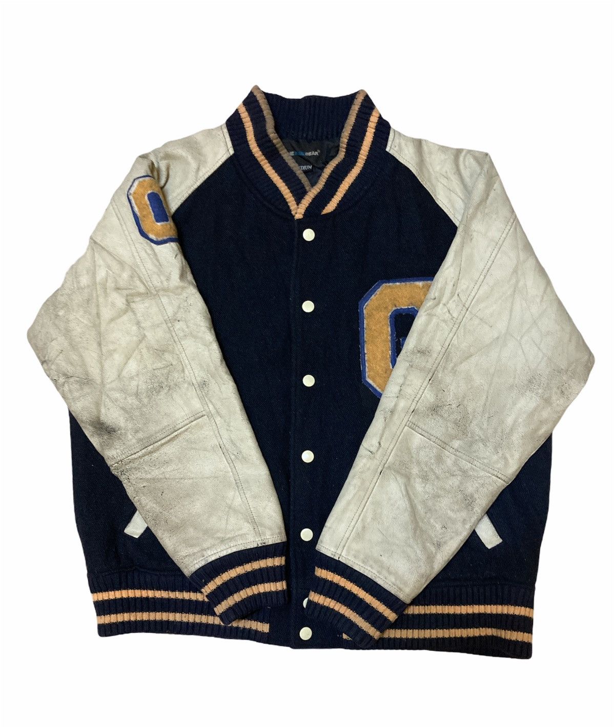 Japanese Brand The Blue Bear Leather Arm Varsity Jacket Size US M / EU 48-50 / 2 - 2 Thumbnail
