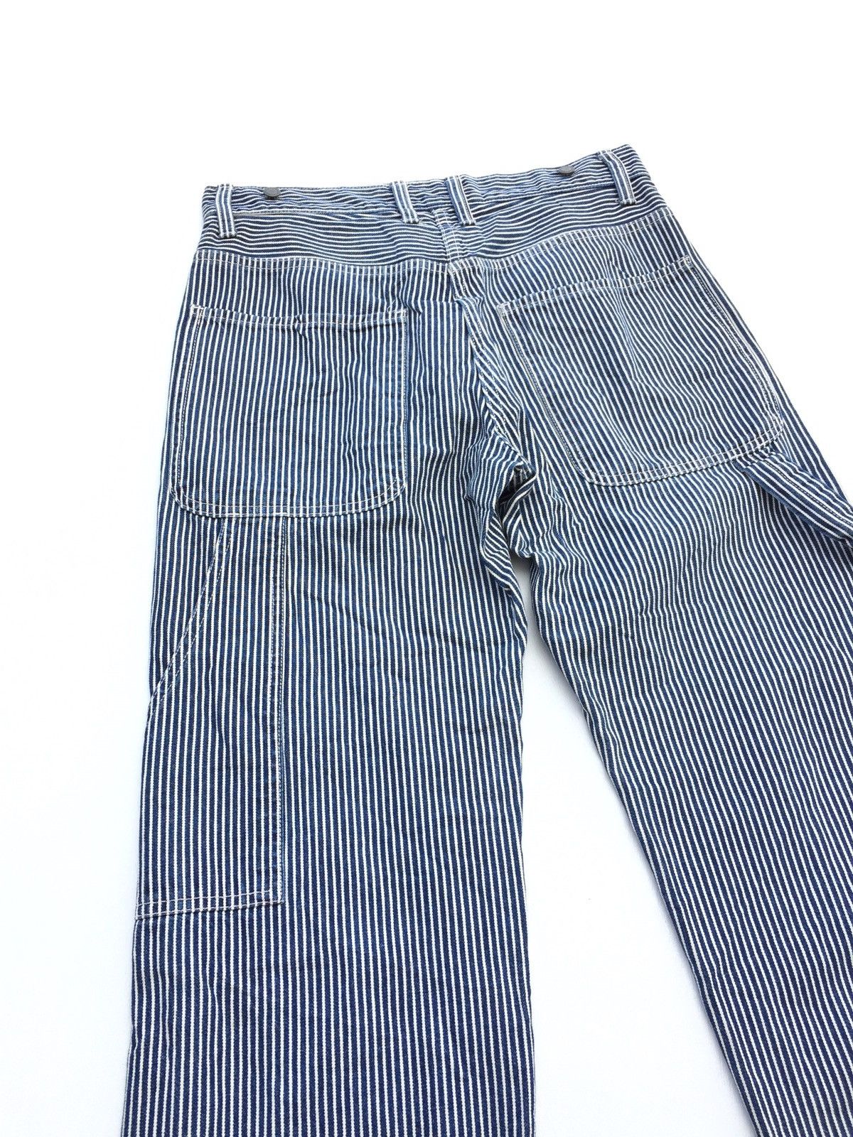 Japanese Brand Baggy Jeans Made in Japan Carpenter Pinstripe Jeans Size US 29 - 2 Thumbnail
